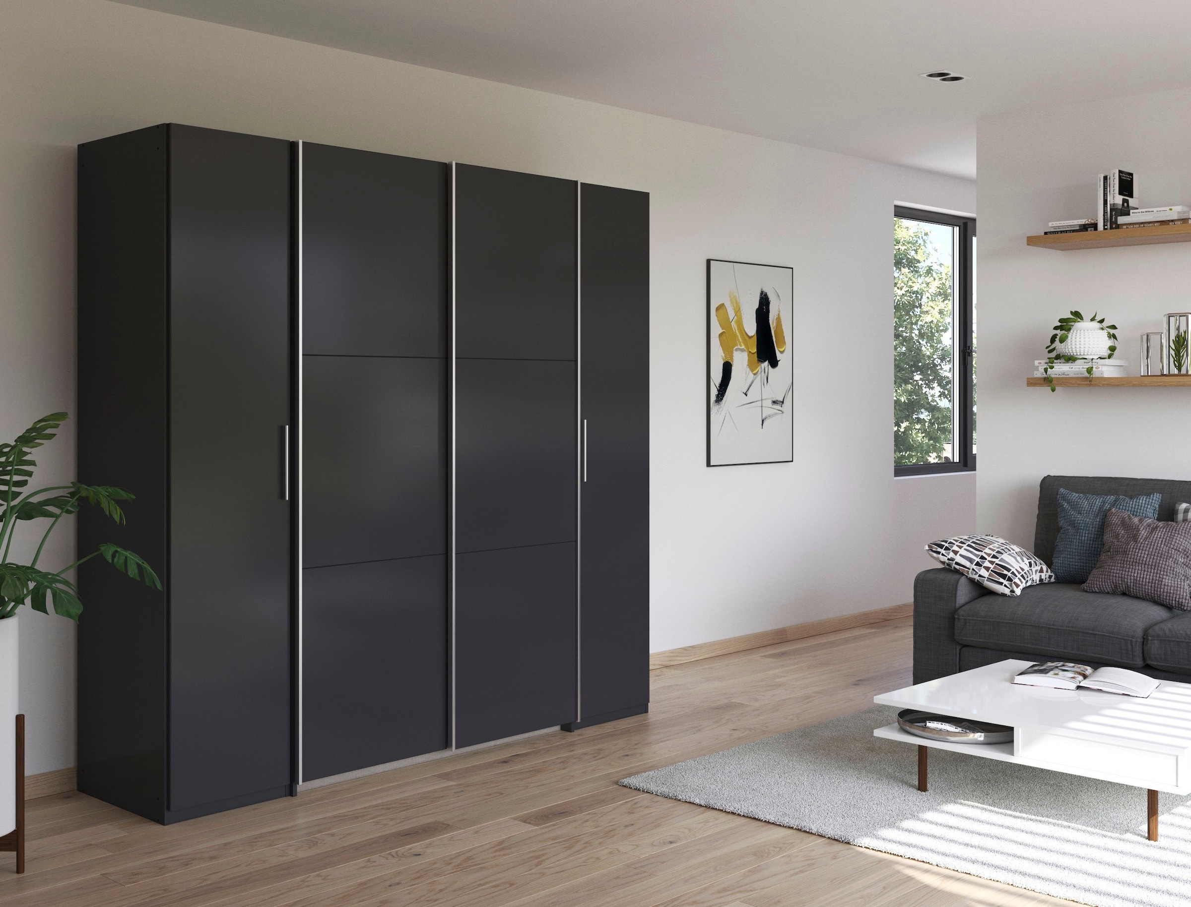 rauch Schwebetürenschrank »Kleiderschrank Drehtürenschrank Schrank Garderobe KRONACH TOPSELLER«, mit Dreh- und Schwebetüren und vielen Einlegeböden MADE IN GERMANY