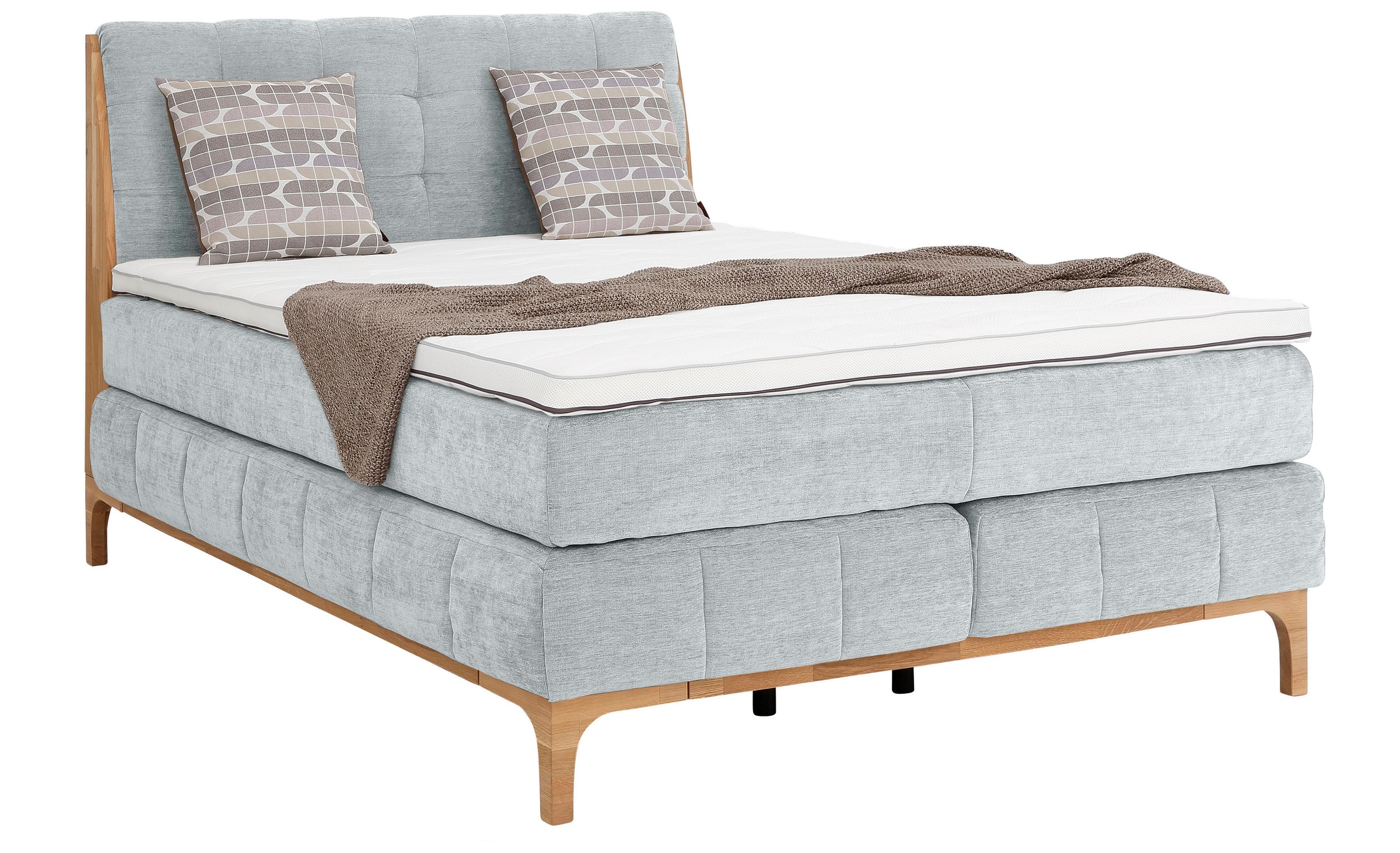 OTTO home Boxspringbett »Jelle« 5 Stk. tlg. zertifizierte, recycelte Bezugsstoffe, verschiedene Ausführungen