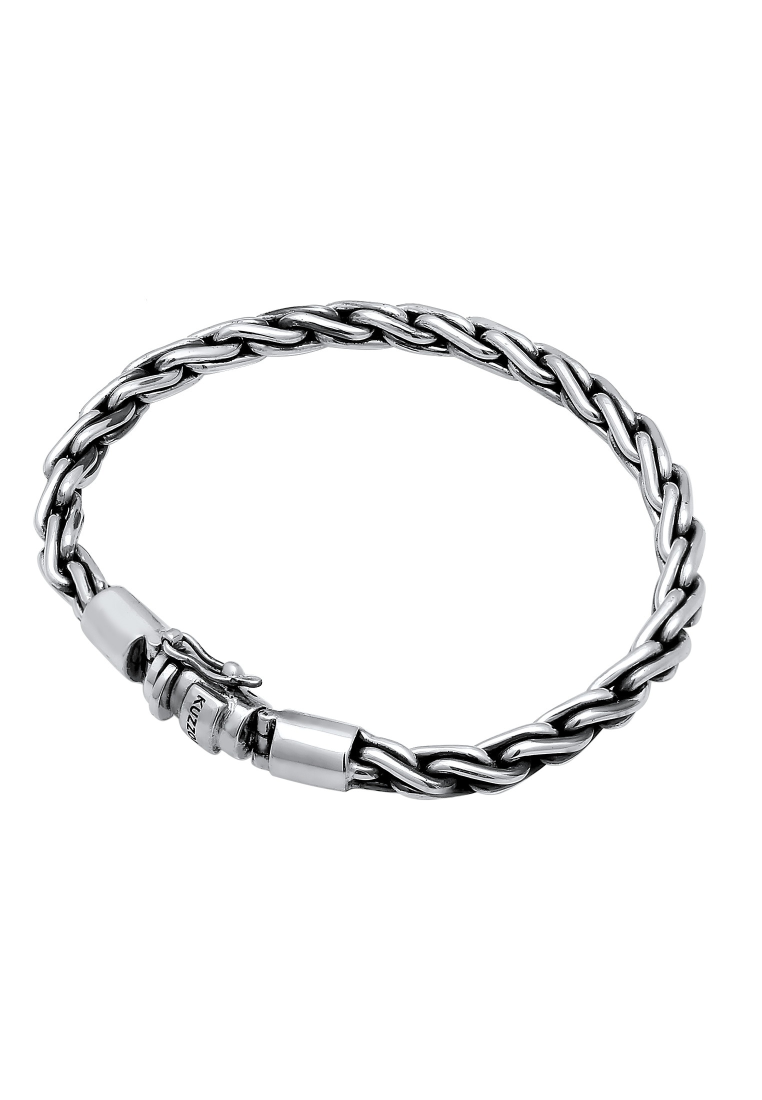 Kuzzoi Armkette »Armband Herren Kordel Kastenverschluss Unisex 925er Silber«