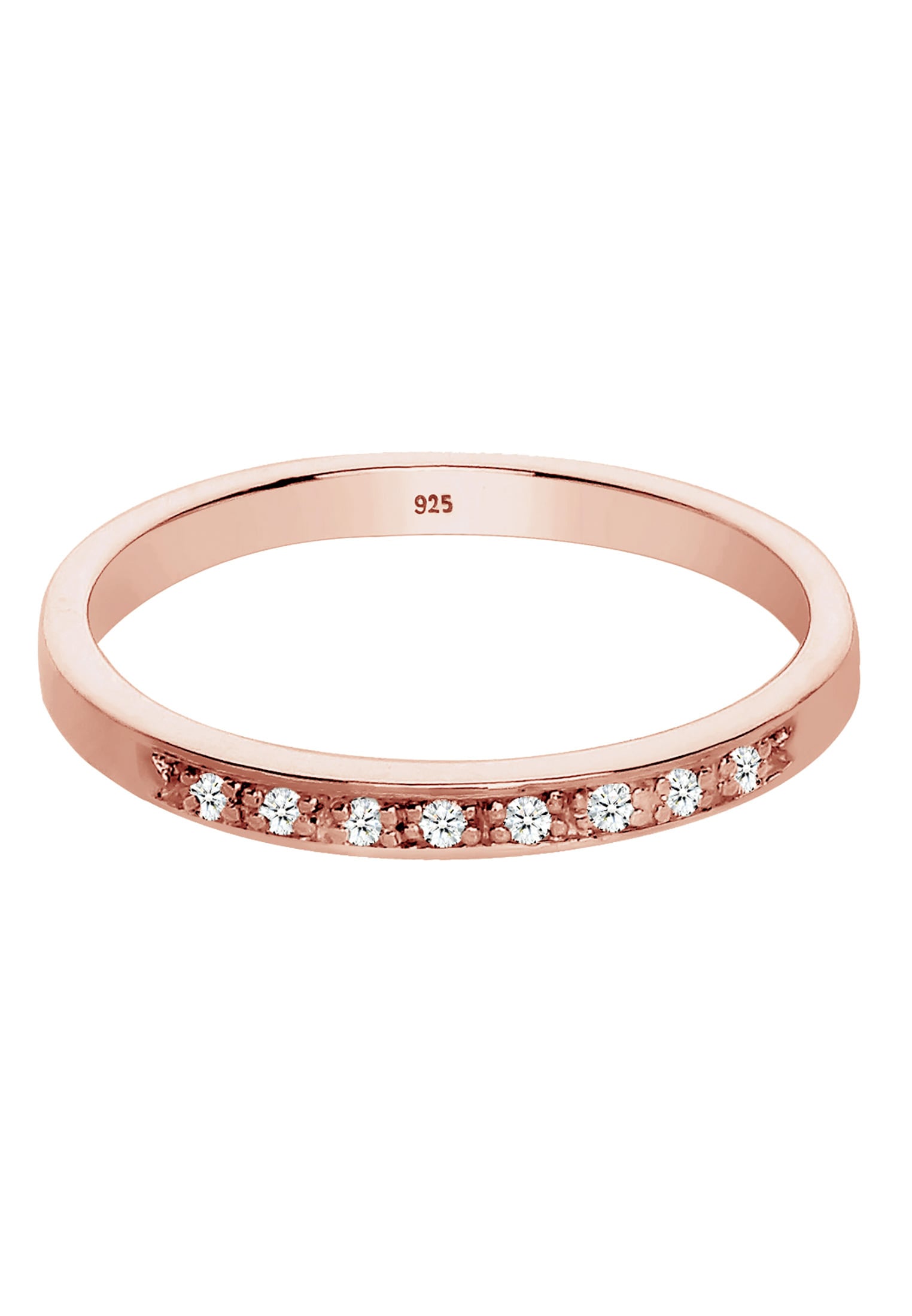 Elli DIAMONDS Verlobungsring »Ring Diamant (0.04 ct) Verlobung Beisteckring Silber«