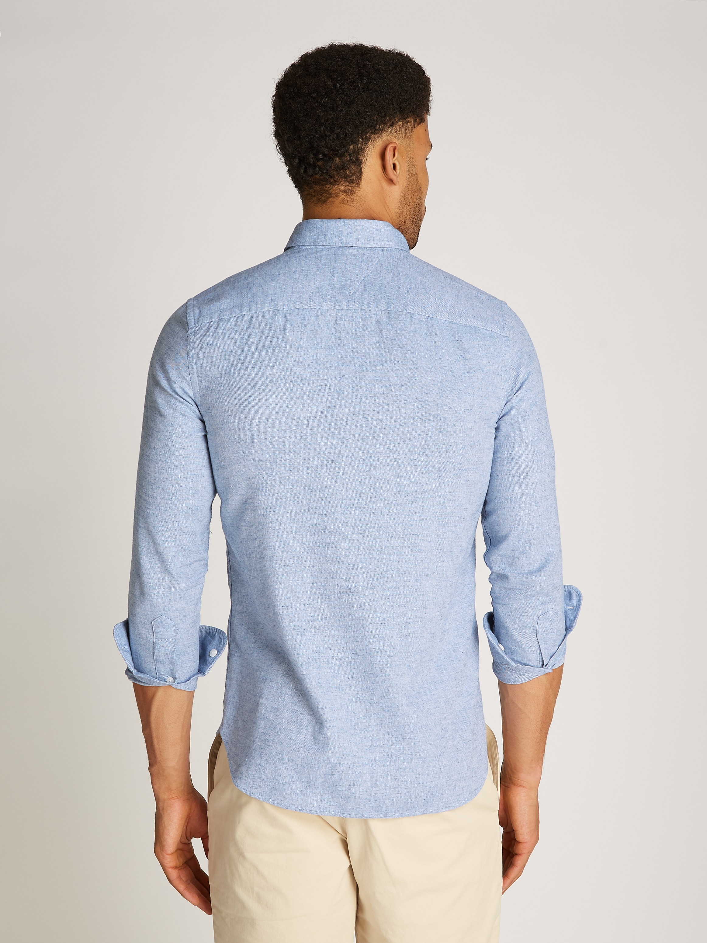 Tommy Hilfiger Langarmhemd »BRUSHED LINEN SOLID SF SHIRT«