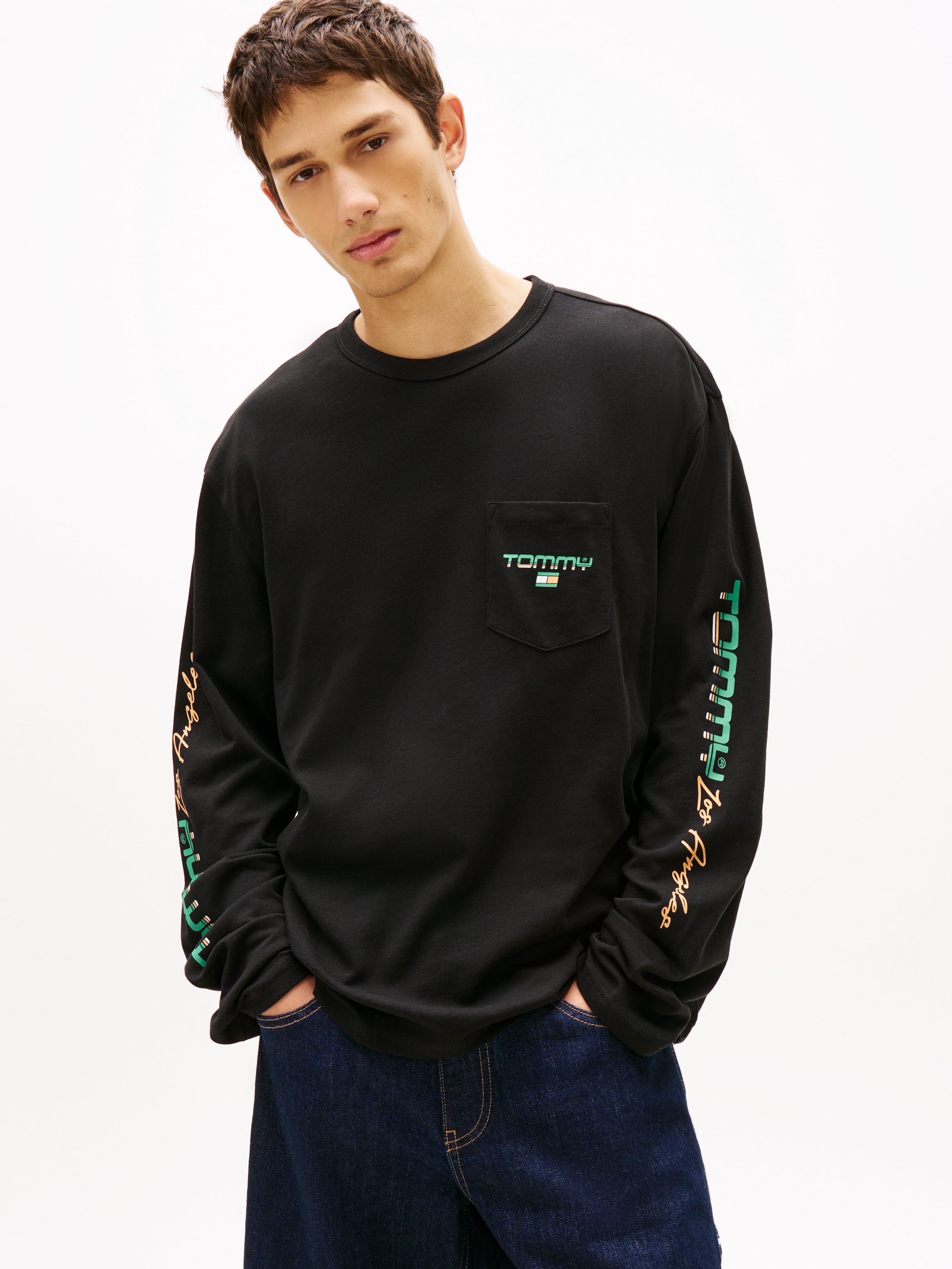 Tommy Jeans Langarmshirt RELAXED FIT mit Print