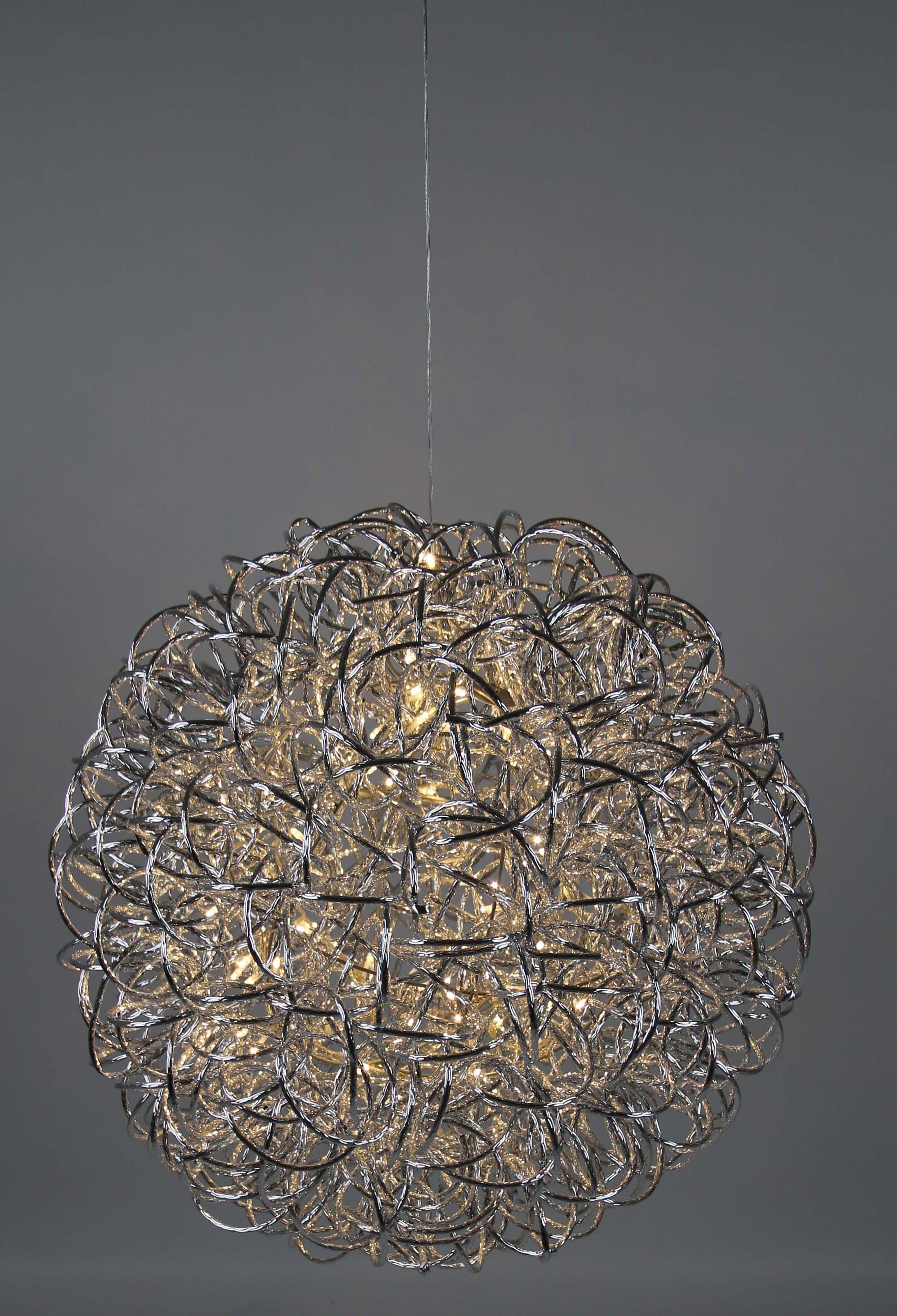 AM Design LED Kugelleuchte, 60 flammig, Weihnachtsdeko aussen, in Kugelform, silberfarben