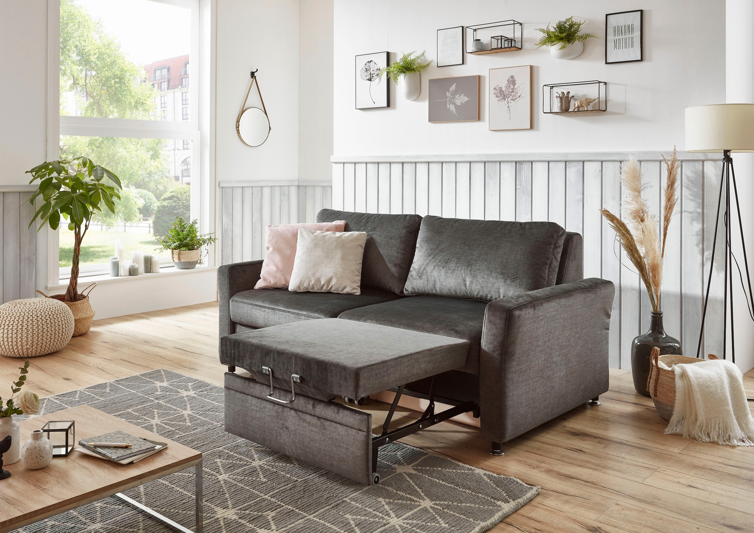 Die PlanBar Schlafsofa »MP-PD19021«, mit Längsschläferfunktion 80 bzw. 160x210 cm