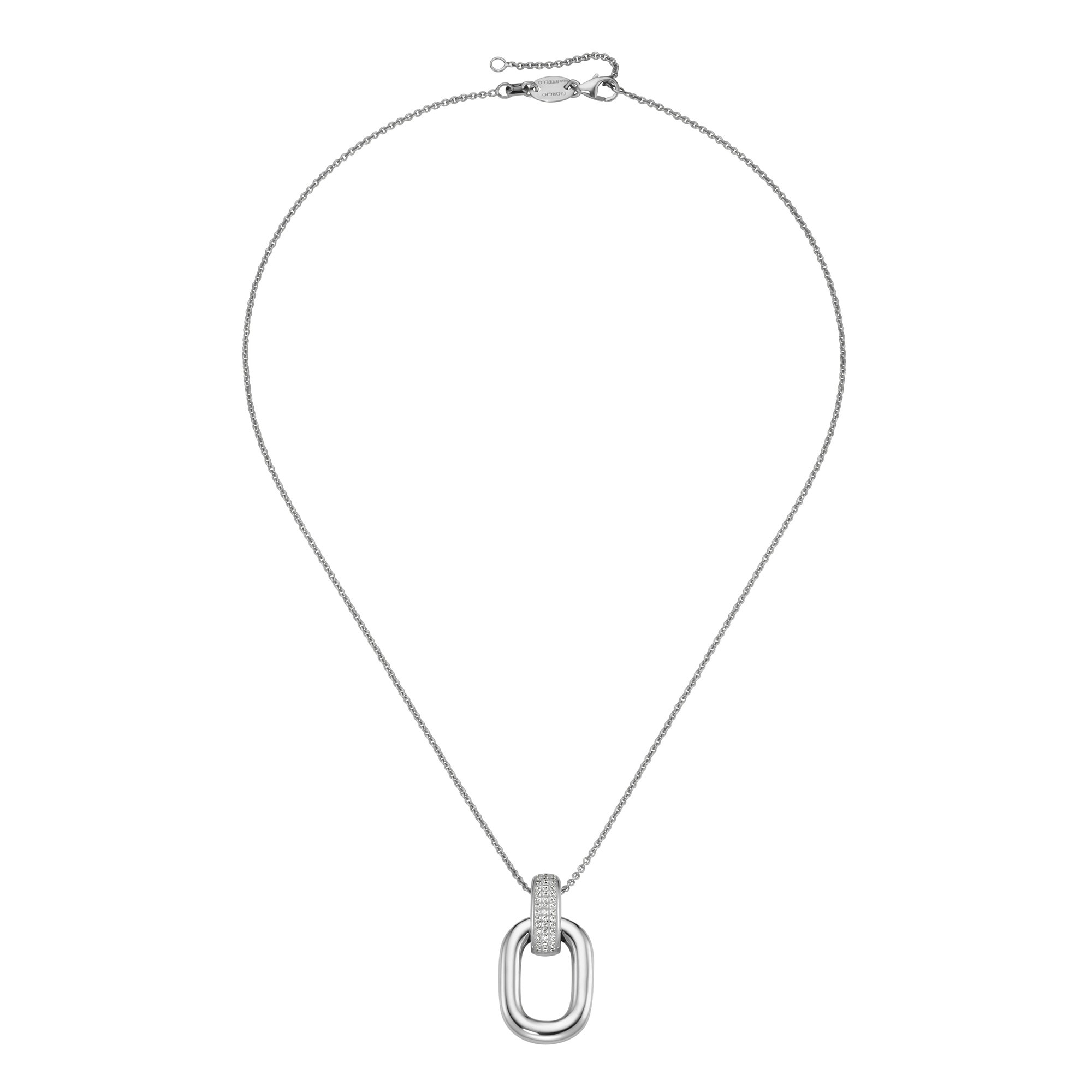 GIORGIO MARTELLO MILANO Kette mit Anhänger »Kette Anhänger mit weißen Zirkonia, Silber 925«