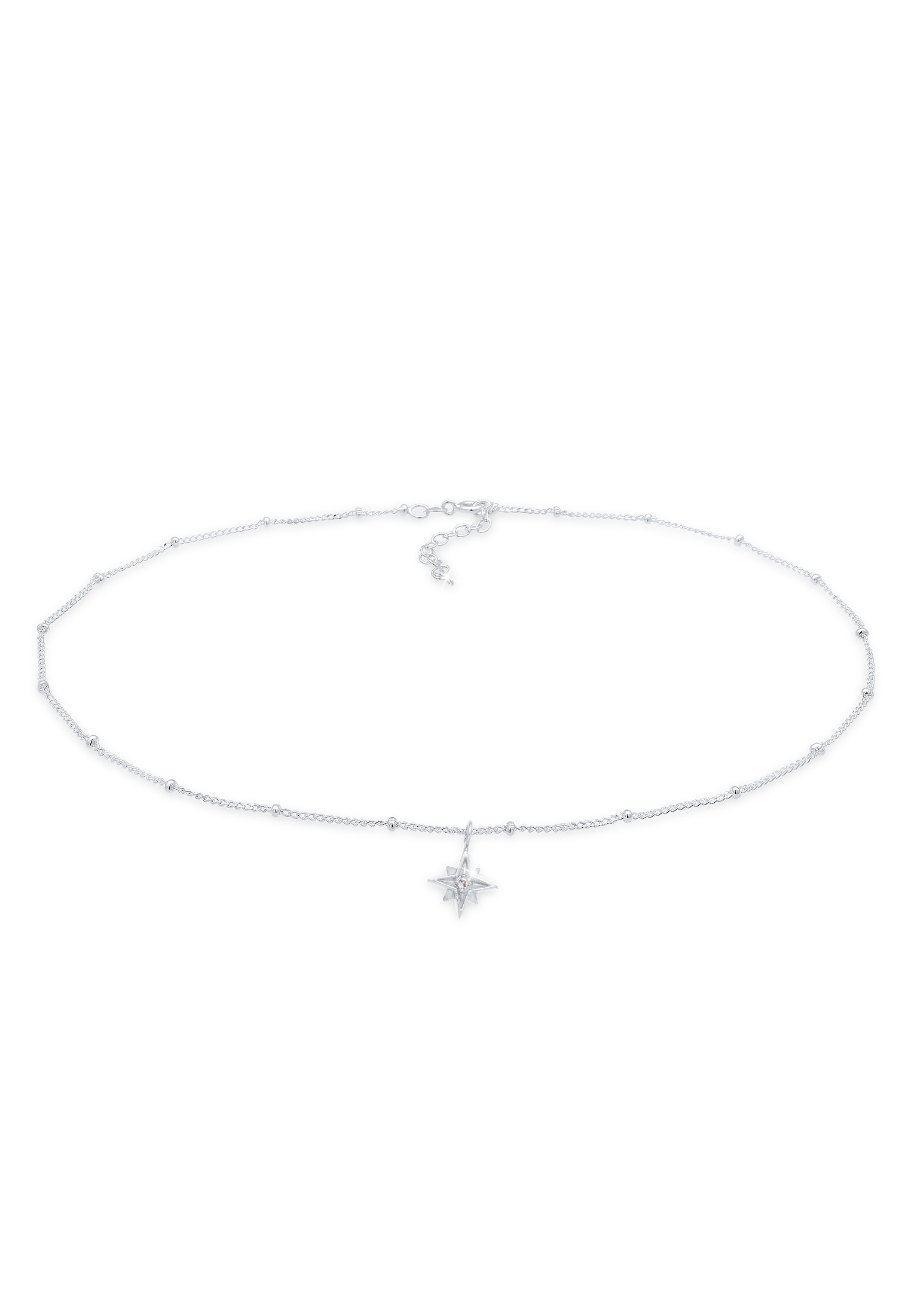 Choker »Halskette Choker Stern Astro Kristalle 925 Silber«