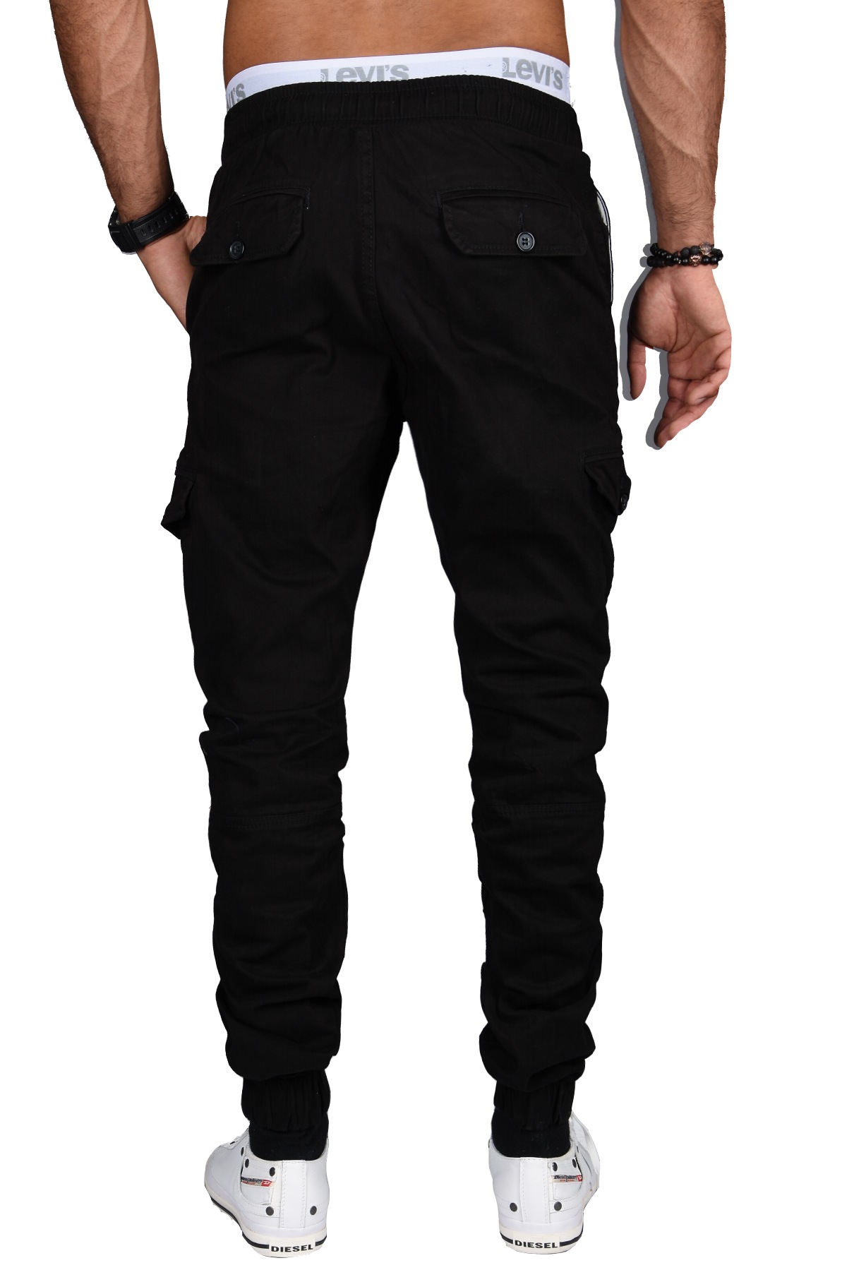 Alessandro Salvarini Cargohose »A. Salvarini Herren Designer Cargo Stoff Hose Cargohose Regular Fit NEU AS031«