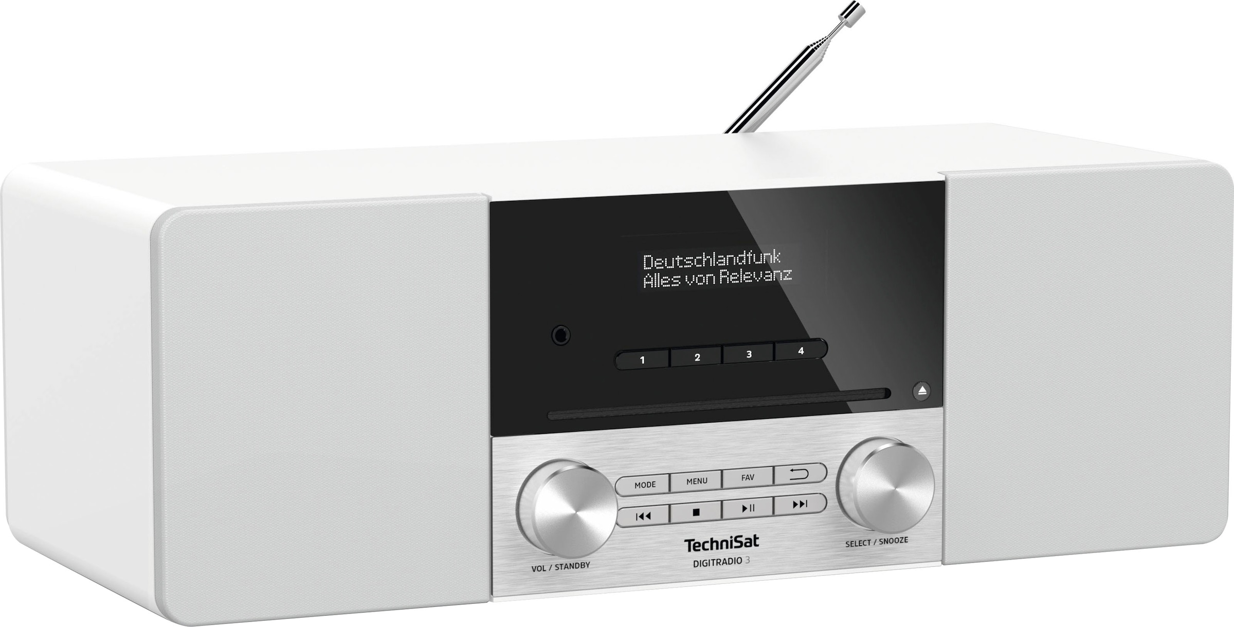 TechniSat Digitalradio (DAB+) »DIGITRADIO 3«, (A2DP Bluetooth-AVRCP Bluetooth Digitalradio (DAB+)-UKW mit RDS 20 W), CD-Player, Made in Germany