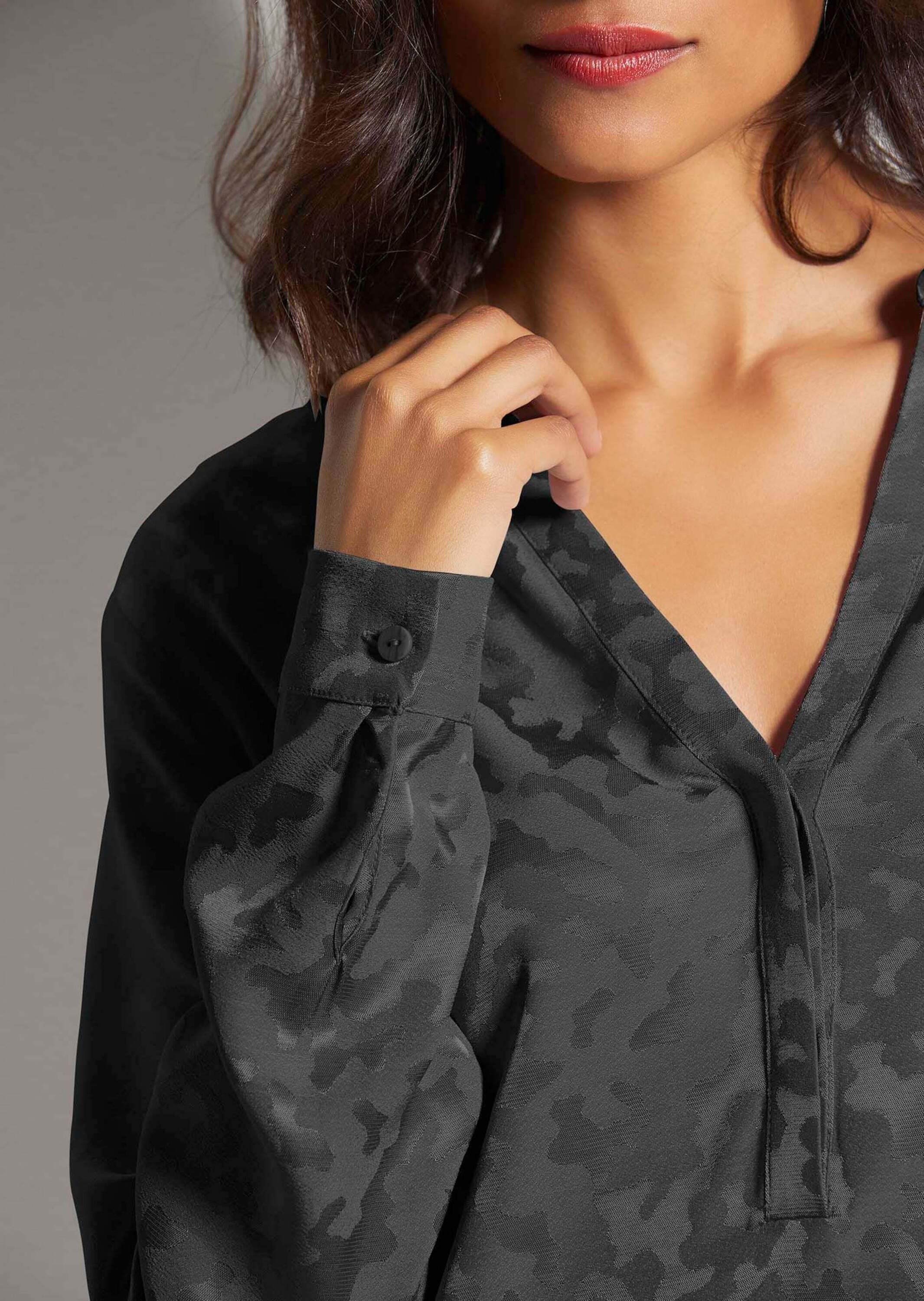 MADELEINE Langarmbluse »Bluse Lange Jacquard-Bluse«