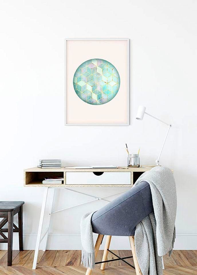 Komar Bild »Mosaik Circle Verde«, Formen-Kunst, (1 St.), Wandbild zur Dekoration - ohne Rahmen