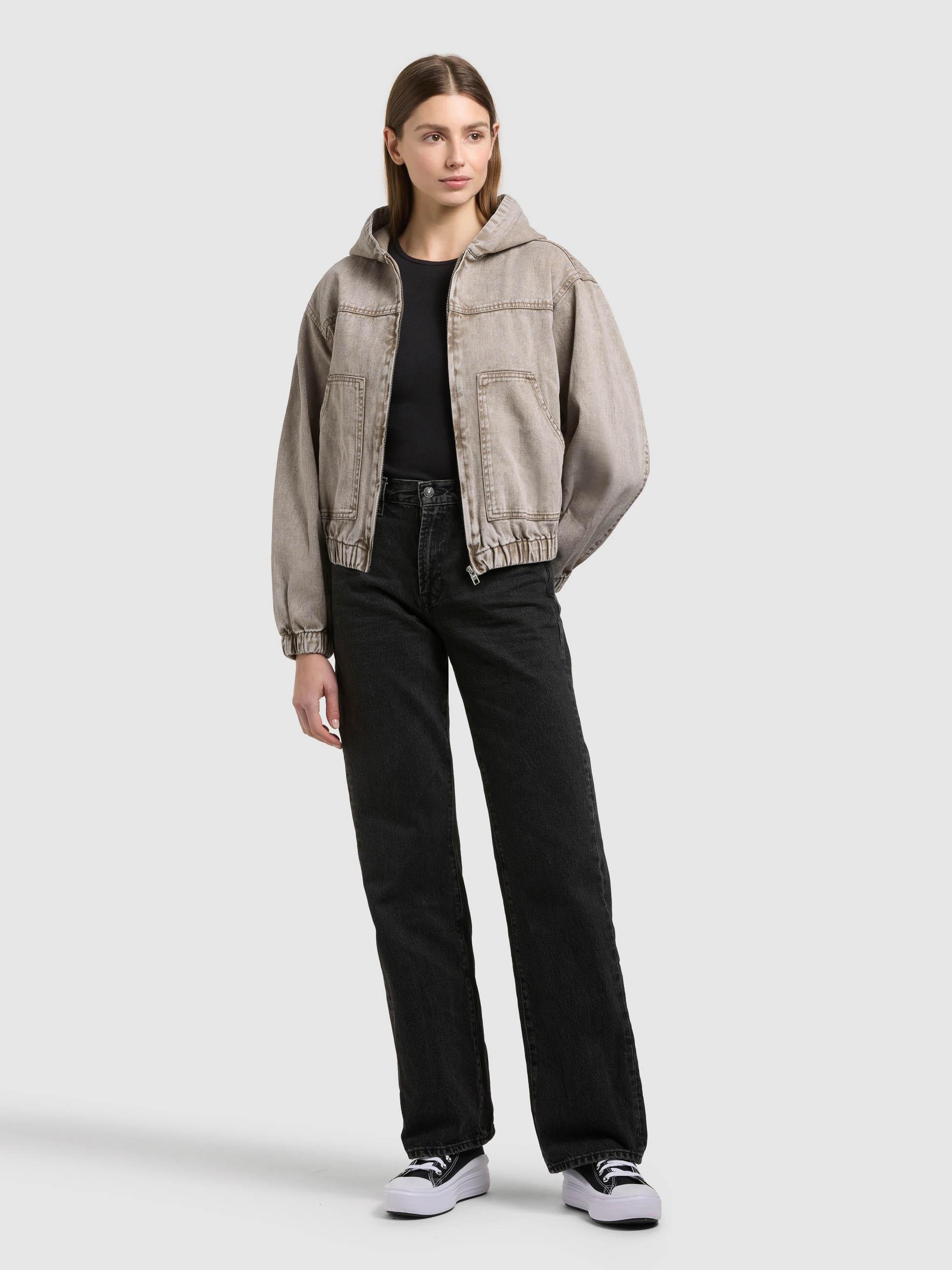 khujo Jeansjacke »Jeansjacke Gretel« mit Kapuze Modische Jacke in Jeans-Optik