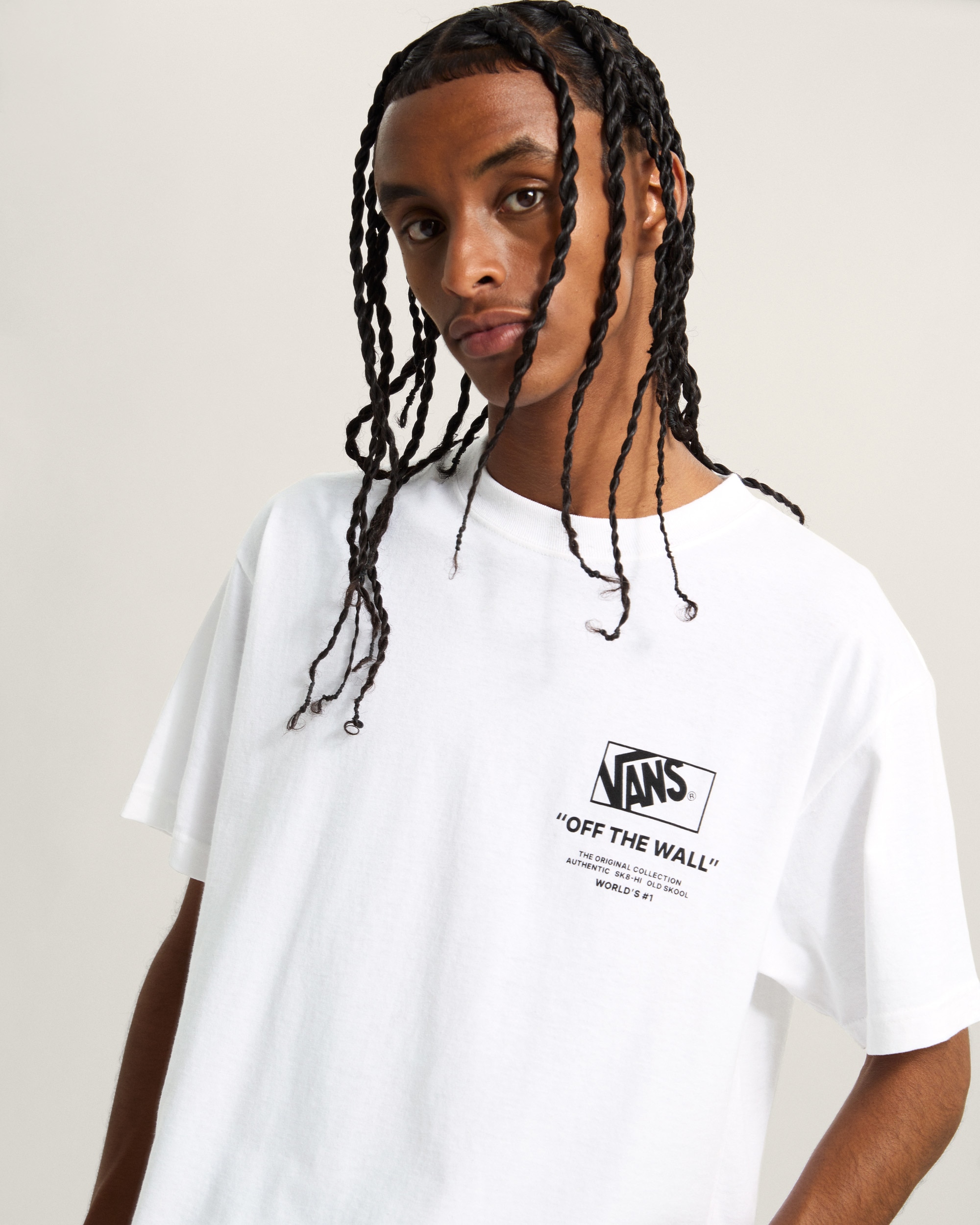 Vans T-Shirt »Stacked Hi SS Tee« Kurzarm, für Erwachsene, aus Baumwolle, mit Front- und Rückendruck