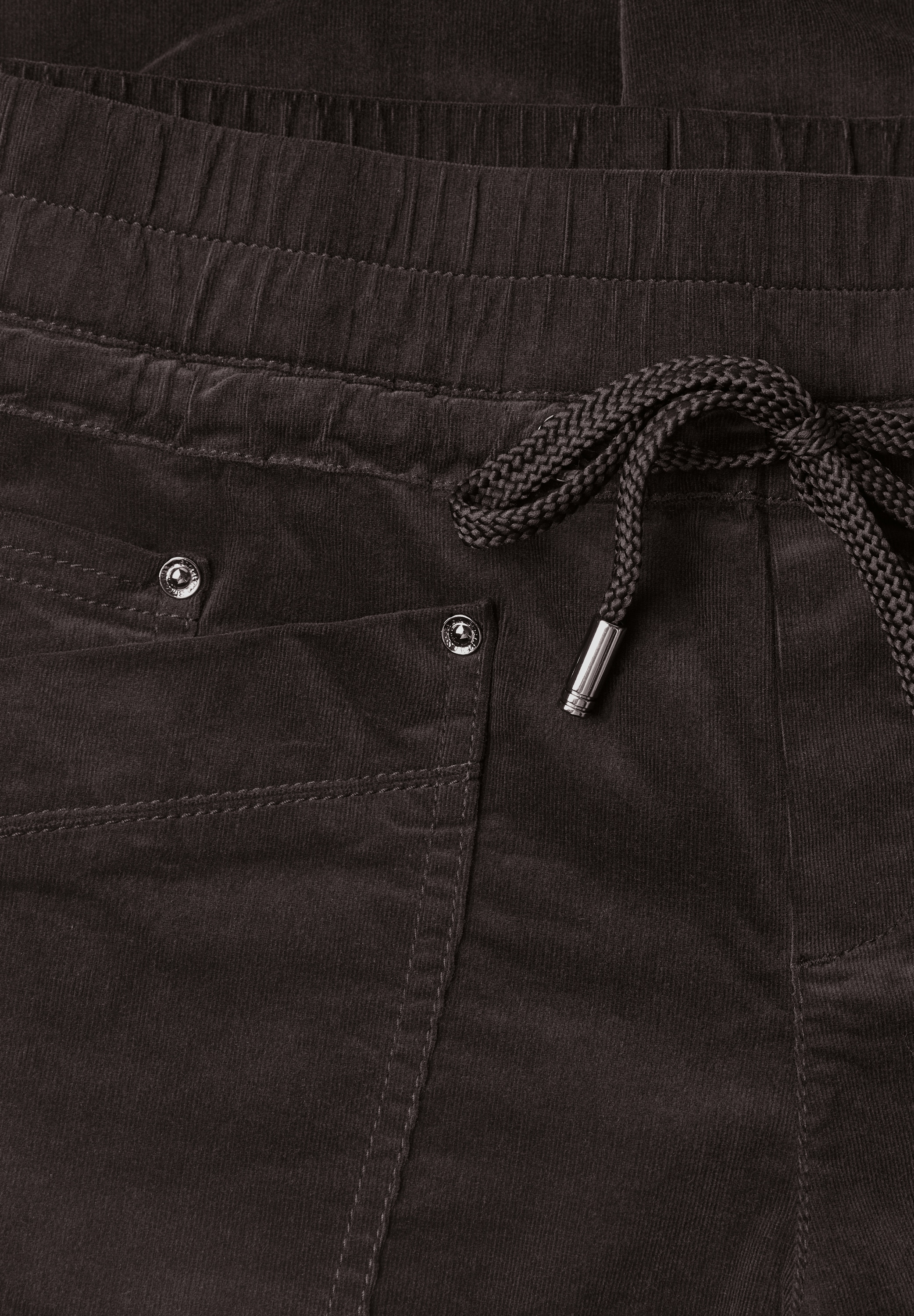 STREET ONE Cordhose  Loose Fit mit elastischem Bund, 7/8-Länge