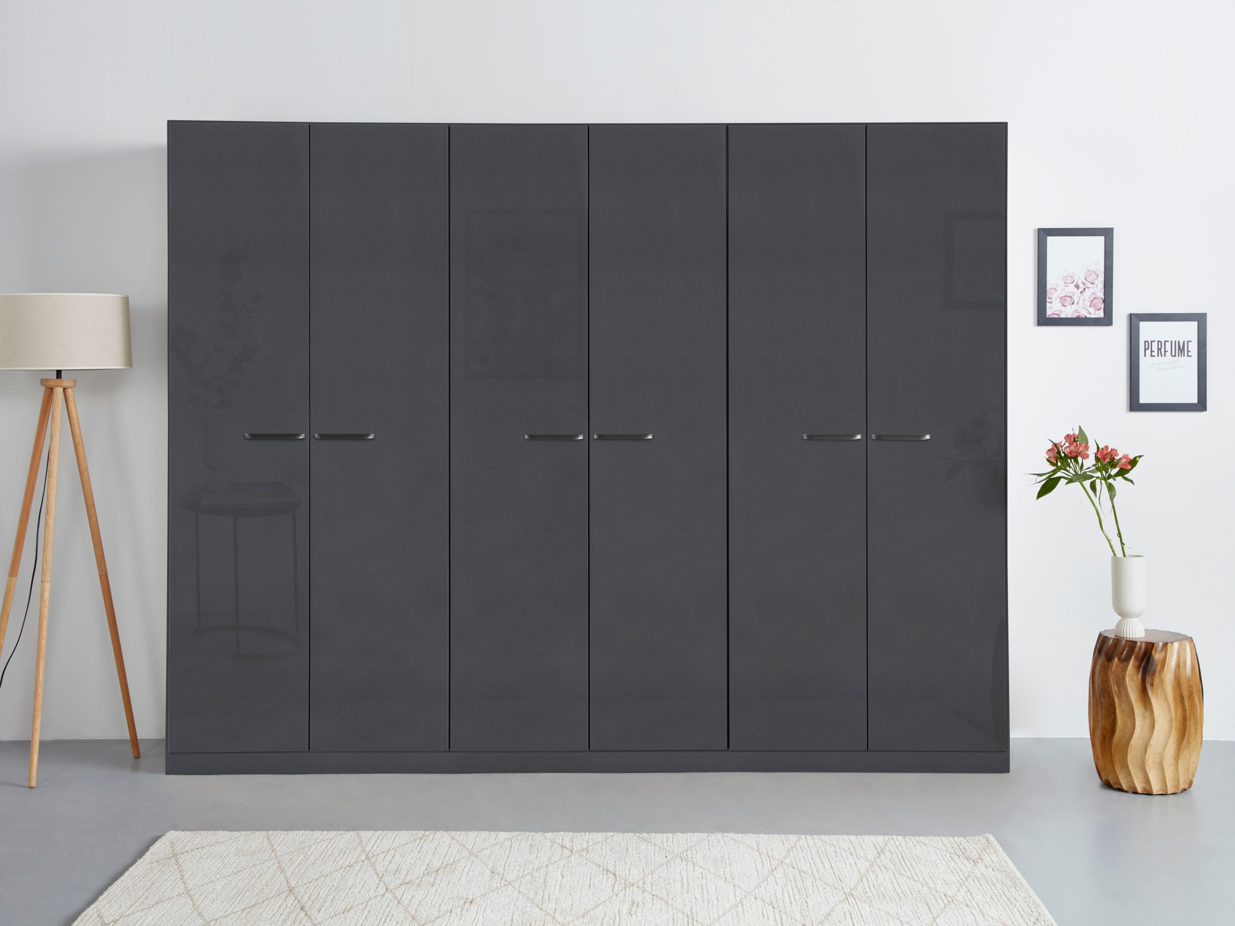 rauch Drehtürenschrank »Kleiderschrank Schrank Garderobe TOPSELLER OTELI inkl. Inneneinteilung«, (erhältlich in Breiten 91-360 cm, ab Breite 136cm inkl. Innenschubladen), mit zusätzlichen Einlegeböden, optional mit Spiegel MADE IN GERMANY