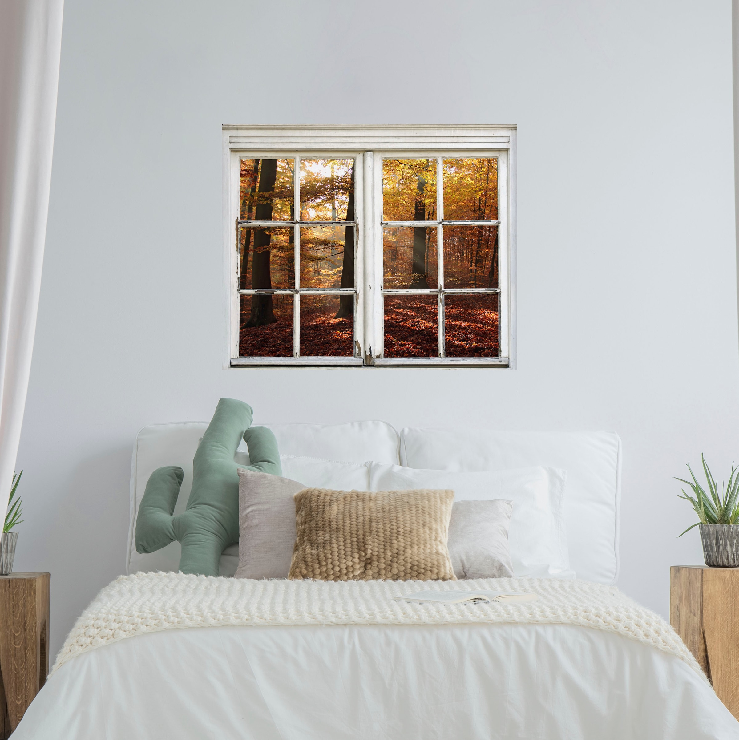 queence Wandsticker »Wald«, Wandsticker, Wandbild, selbstklebend, 3D, Fenster