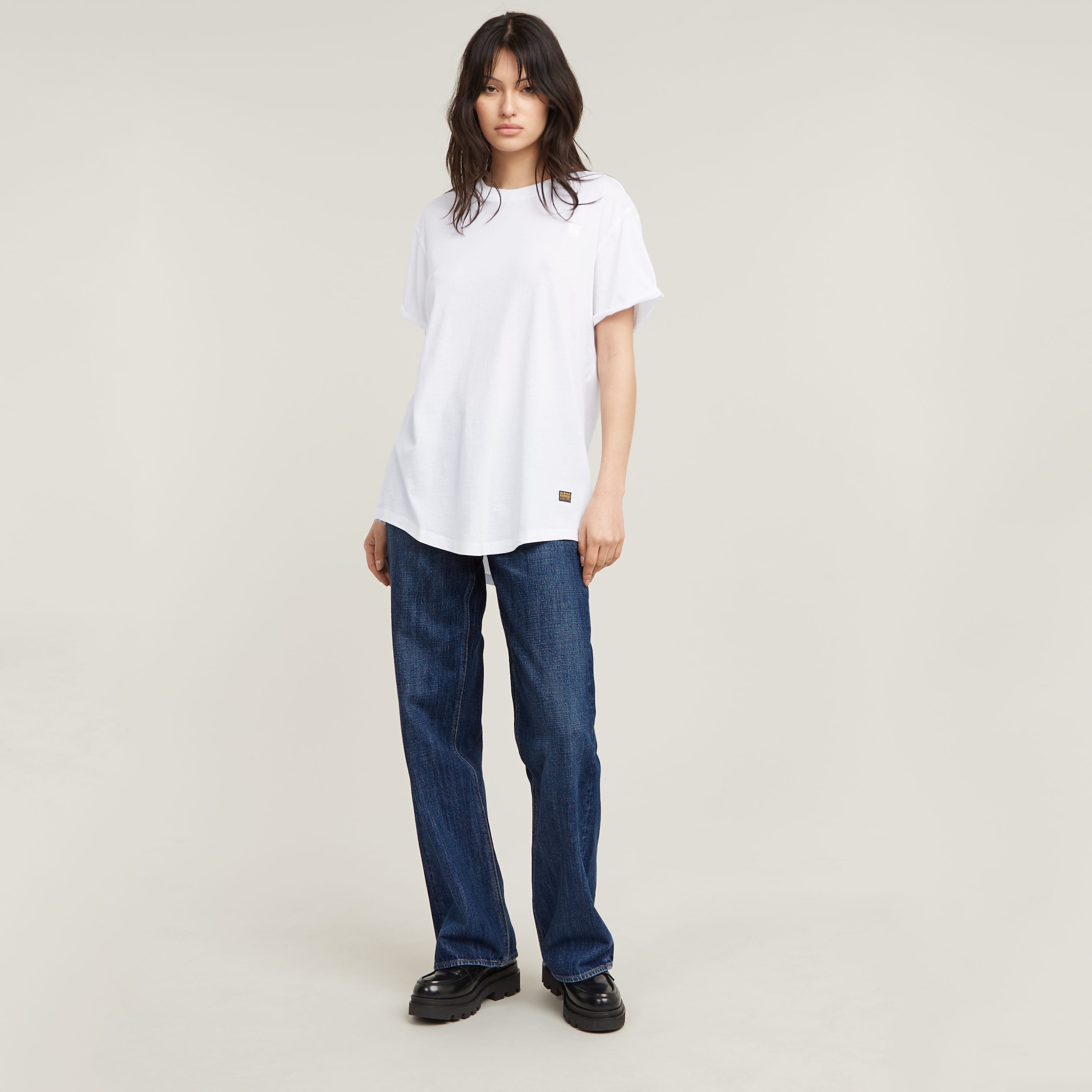 G-STAR T-Shirt »Lash fem loose«, mit fixiertem Umschlagsaum