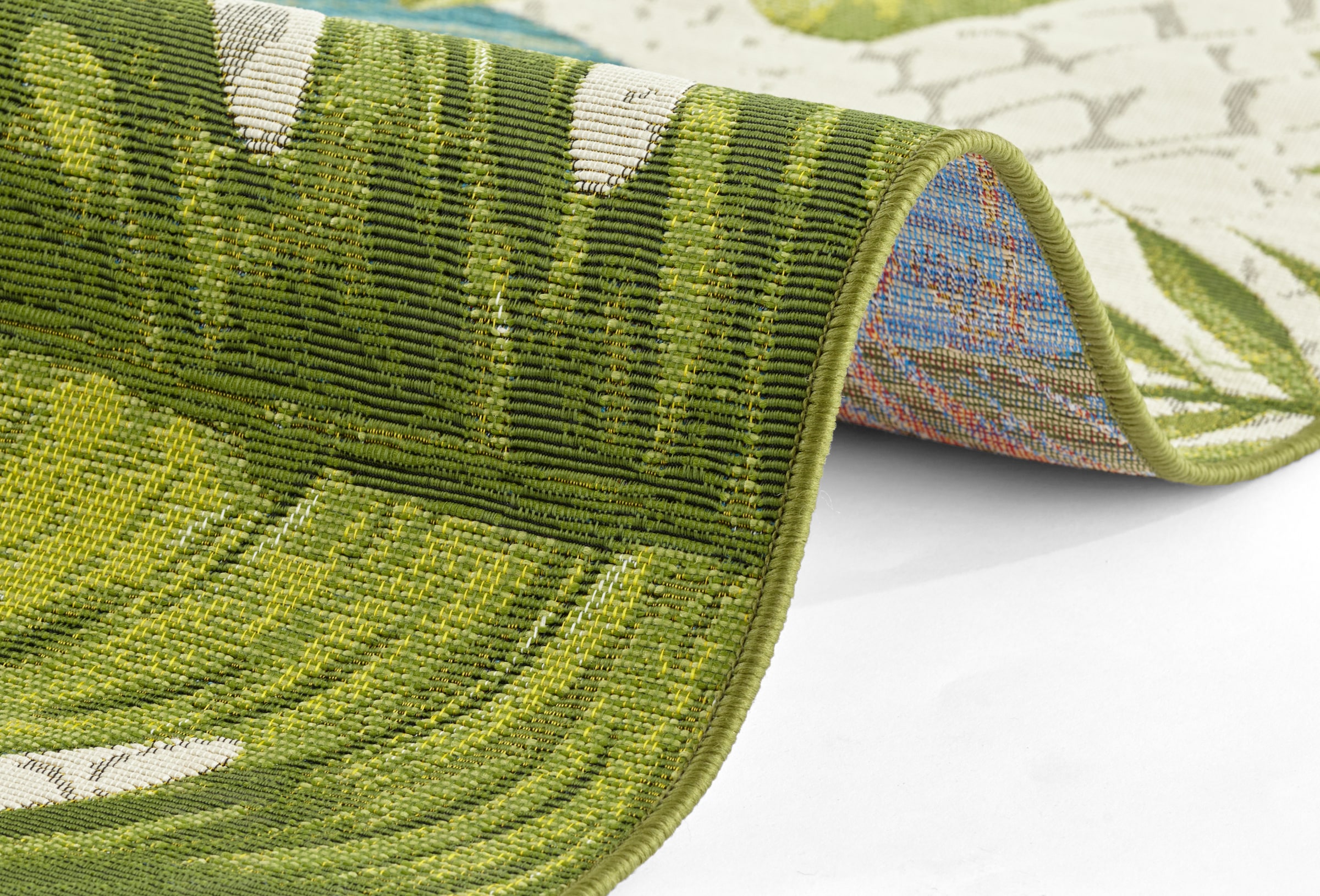 HANSE Home Outdoorteppich »Tropical Leaves«, rechteckig, 3 mm Höhe, In-& Outdoor, Wetterfest, Balkon, Garten, Wohnzimmer, Floral, Palme