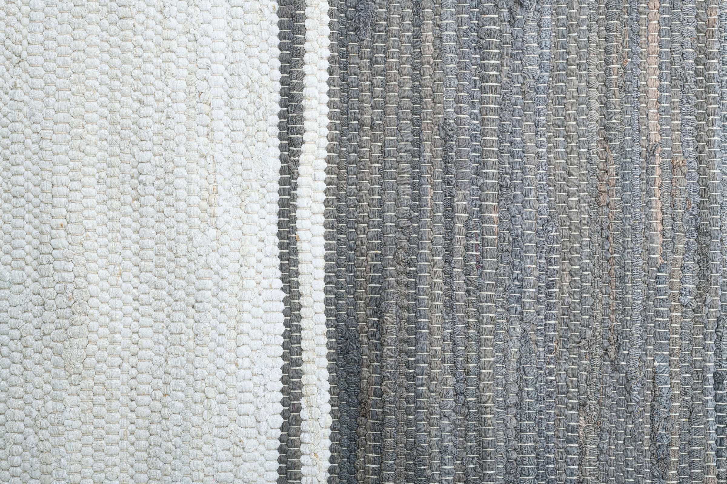 THEKO Teppich »Stripe Cotton, handgewebt«, rechteckig, 5 mm Höhe, Flachgewebe, gestreift, reine Baumwolle, mit Fransen, auch als Läufer