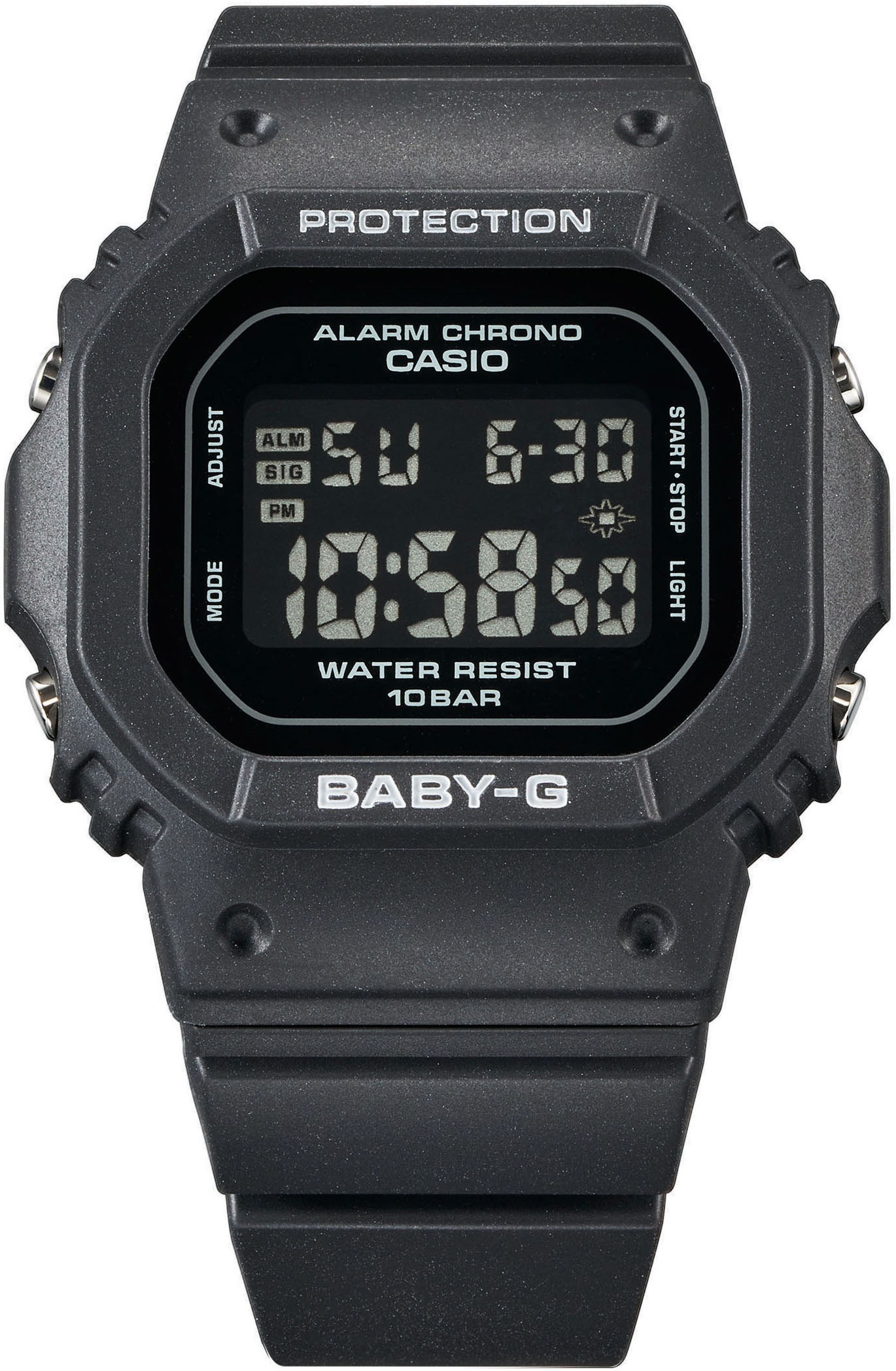CASIO BABY-G Chronograph, Quarzuhr, Armbanduhr, Damenuhr, automatischer Kalender, digital, Timer