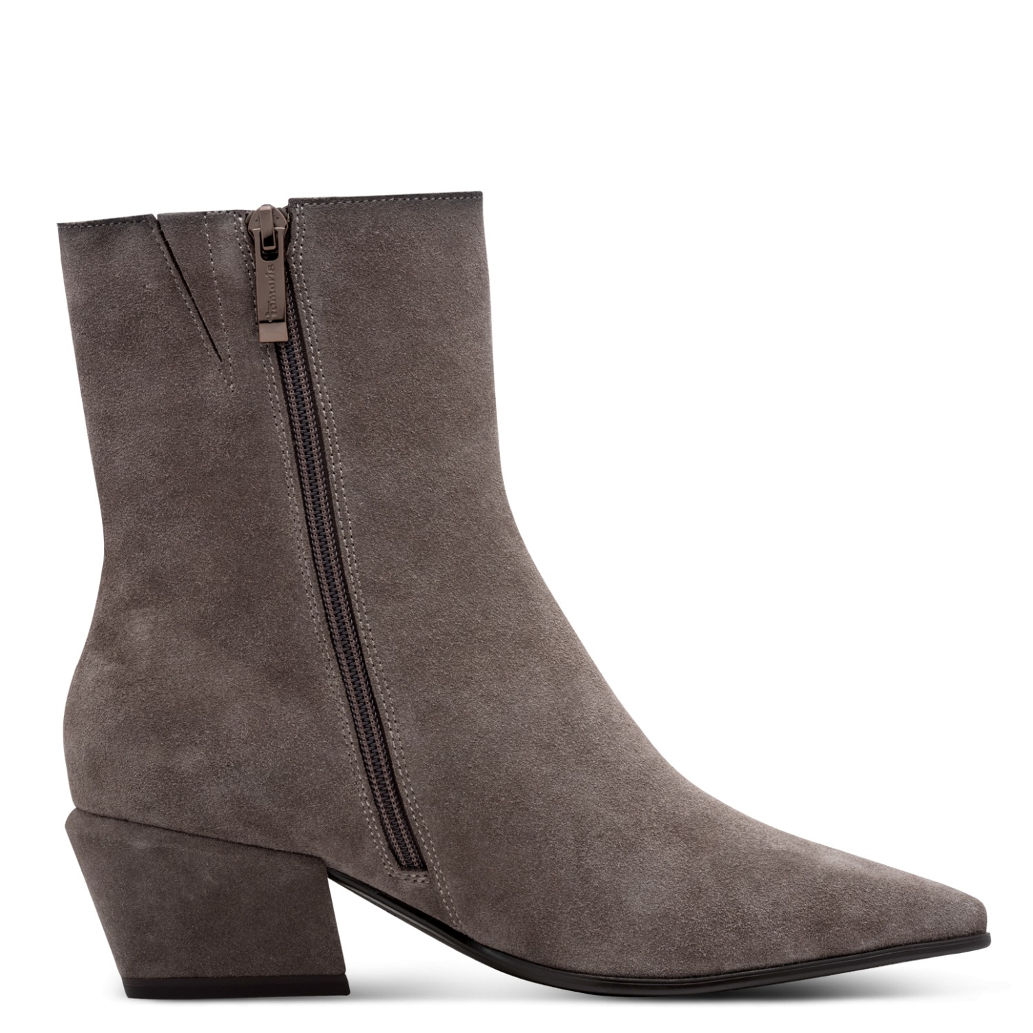 Tamaris Stiefelette  Blockabsatz, Cowboystiefelette mit T-Logoverzierung