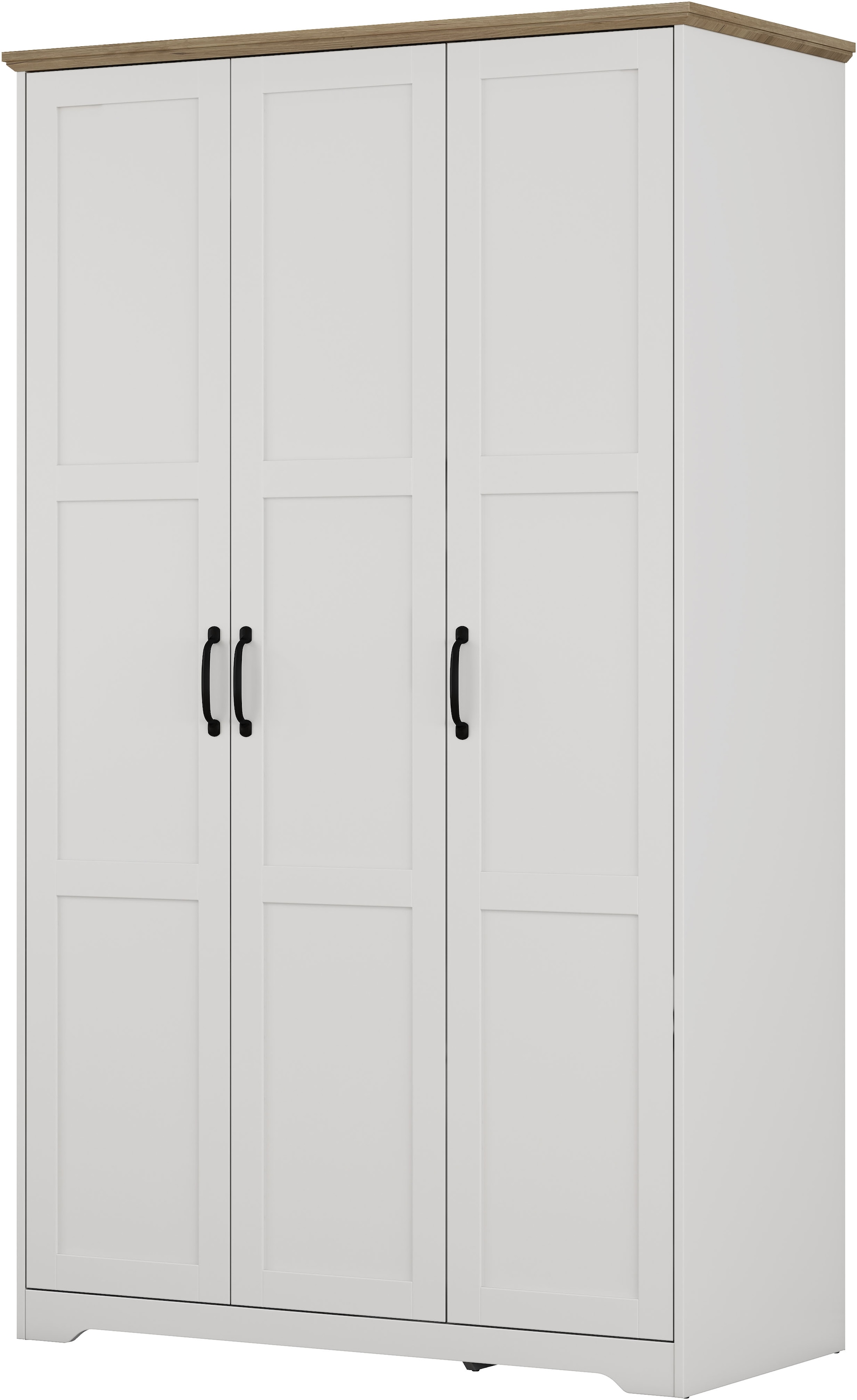 OTTO home Kleiderschrank »Emmilia Schrank Schlafzimmerschrank im Landhaus Design« Mit vielen Einlegeböden und Softclose,  Landhaus Schrank mit  3 Türen Breite 120,4 cm, Höhe 2m