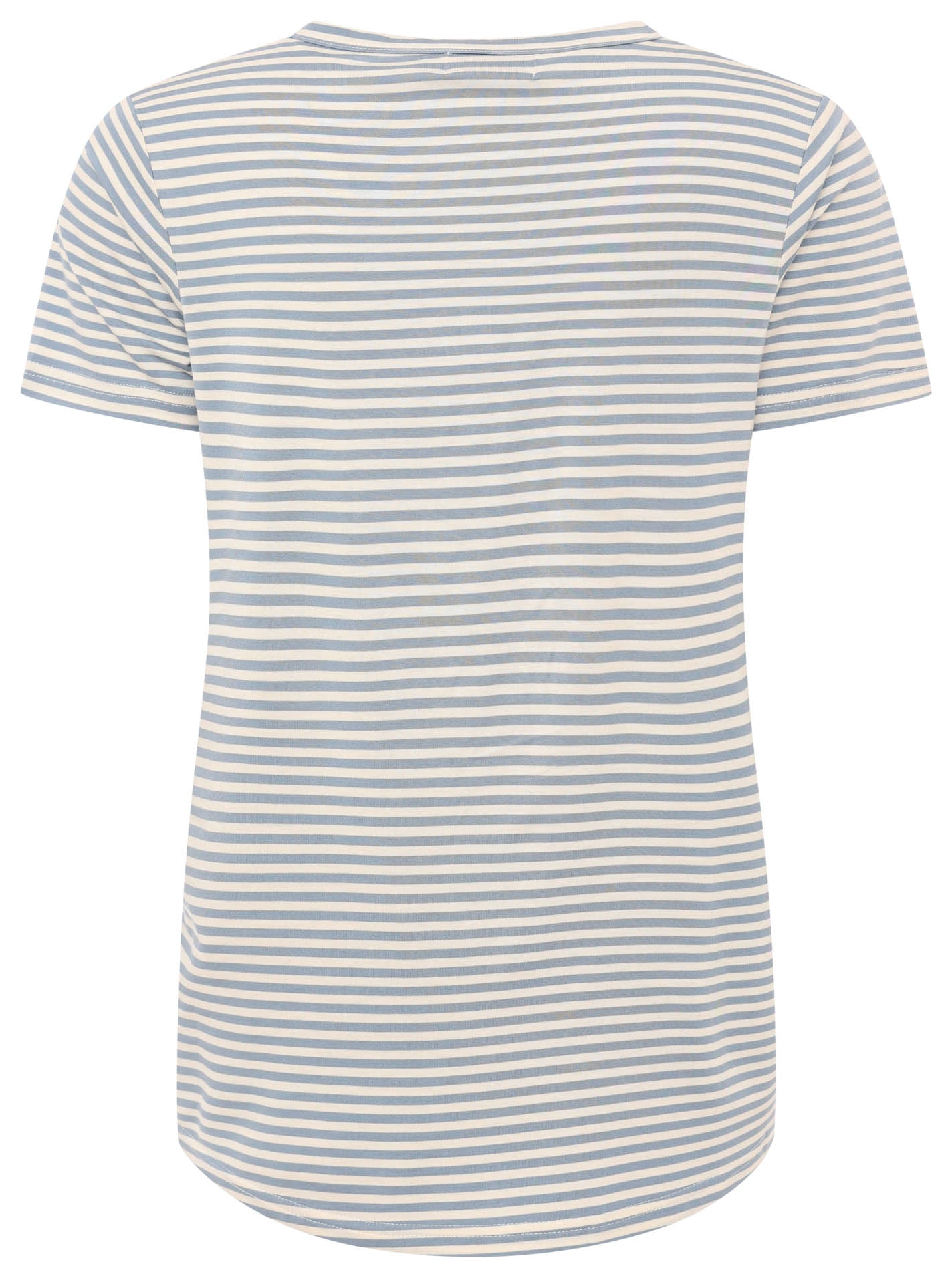 Zwillingsherz T-Shirt »"Heimatgefühl"« V-Neck, gestreift, kleines Motiv gestickt mit Anker