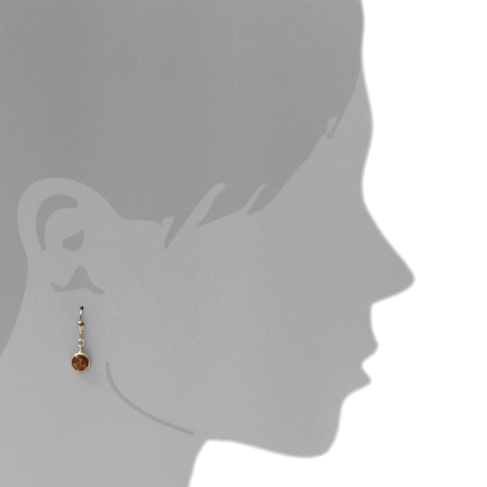 OSTSEE-SCHMUCK Paar Ohrhänger »- Classic 8 mm - Gold 333/000 - Bernstein«