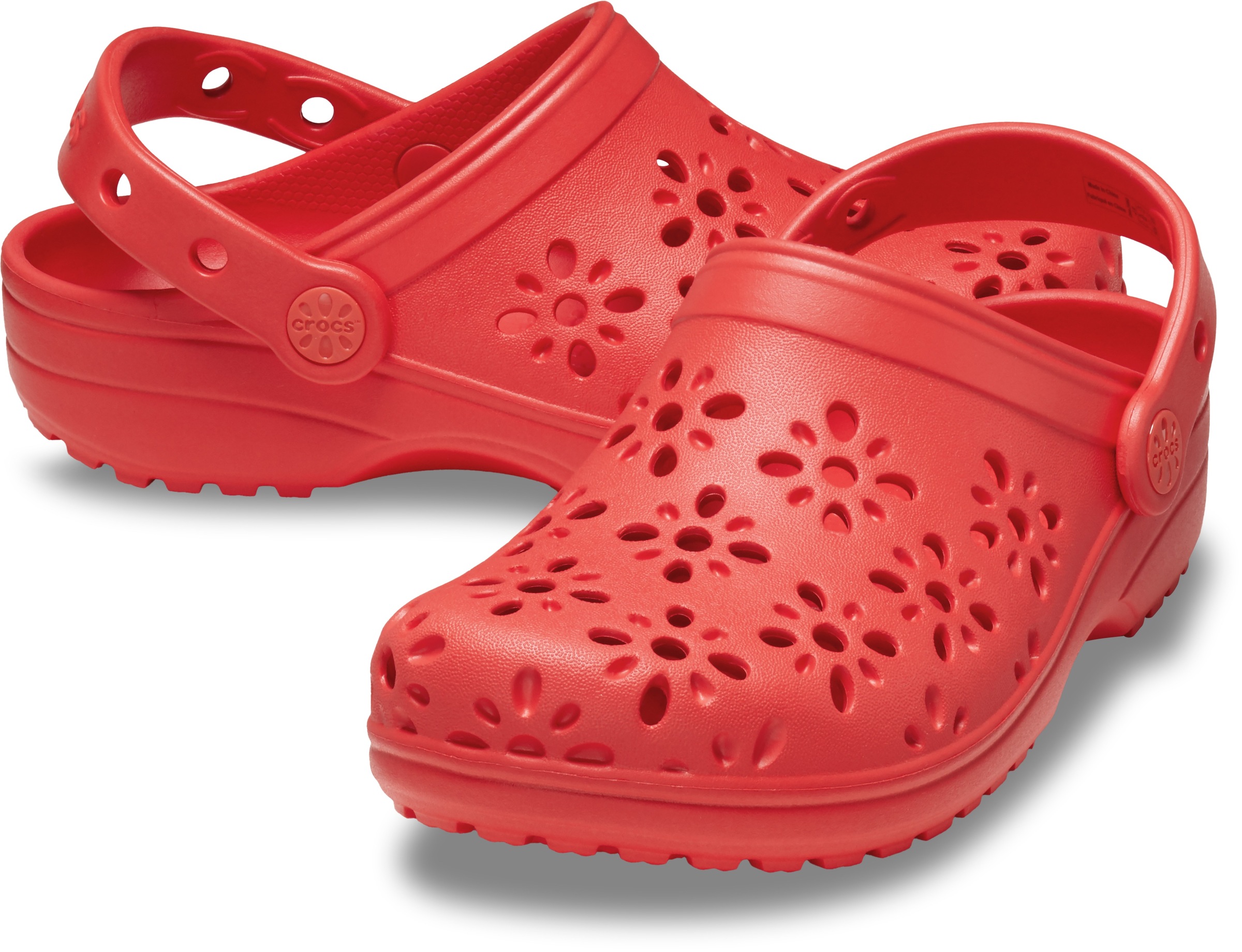 Crocs Clog »Classic Floral Cut Out Clog«, Sandale mit schwenkbarem Fersenriemen