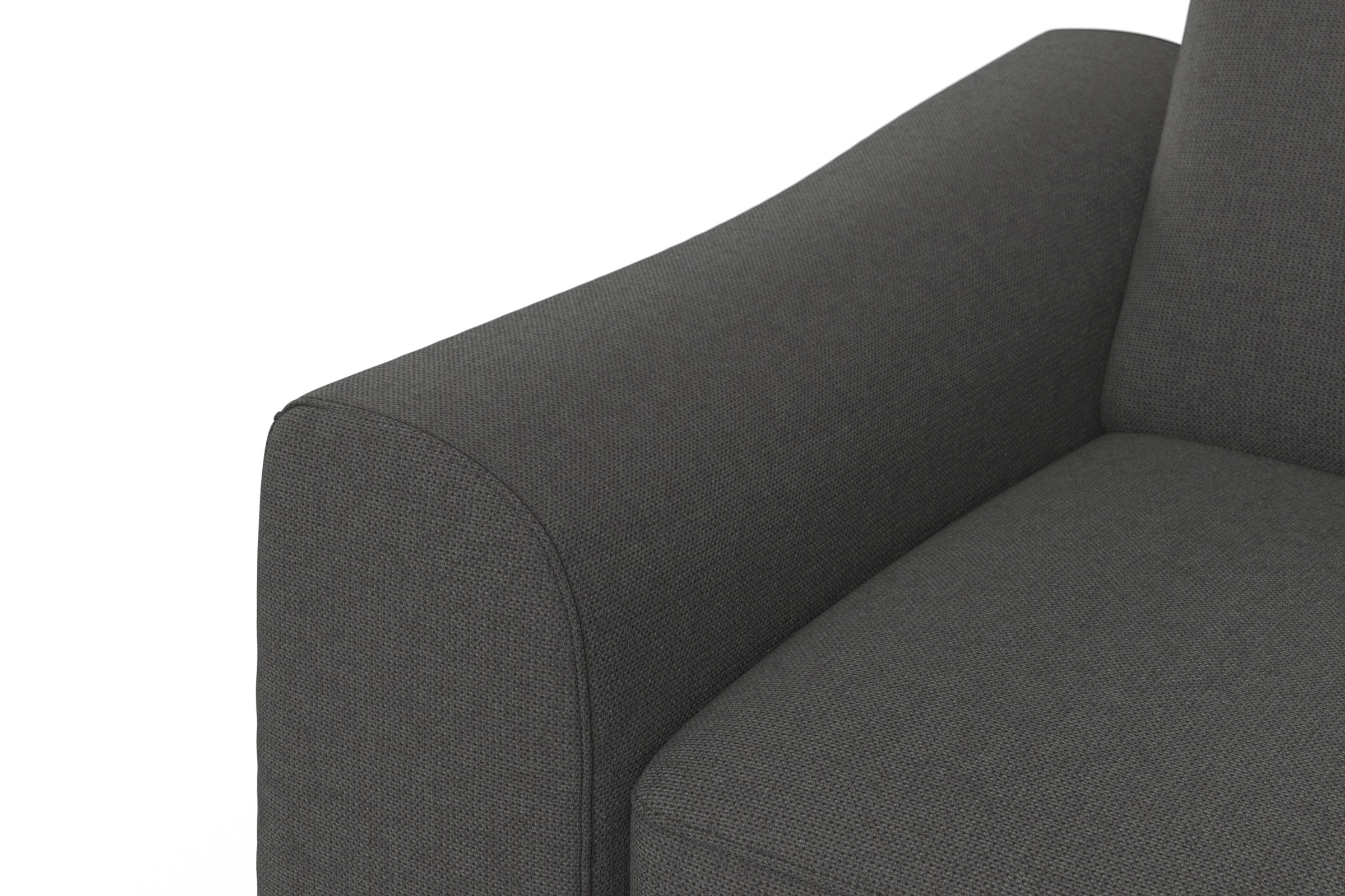 sit&more Ecksofa »Dundee L-Form«, mit Federkern und Edelstahlfüßen, wahlweise mit Kopfteilverstellung