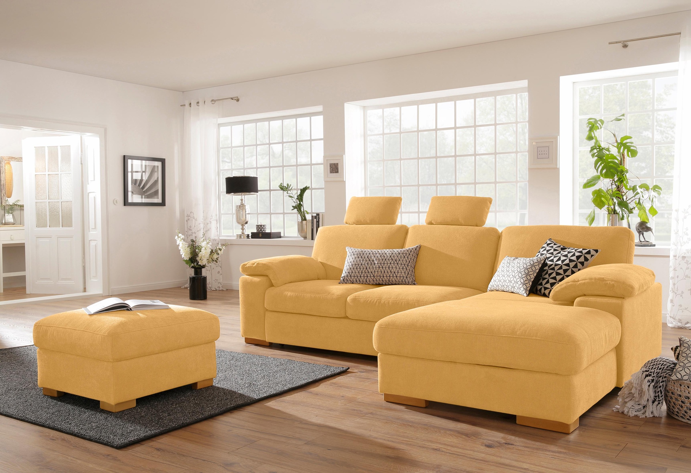 Home affaire Ecksofa »Ventura L-Form«, wahlweise mit Bettfunktion und Bettfunktion/Bettkasten