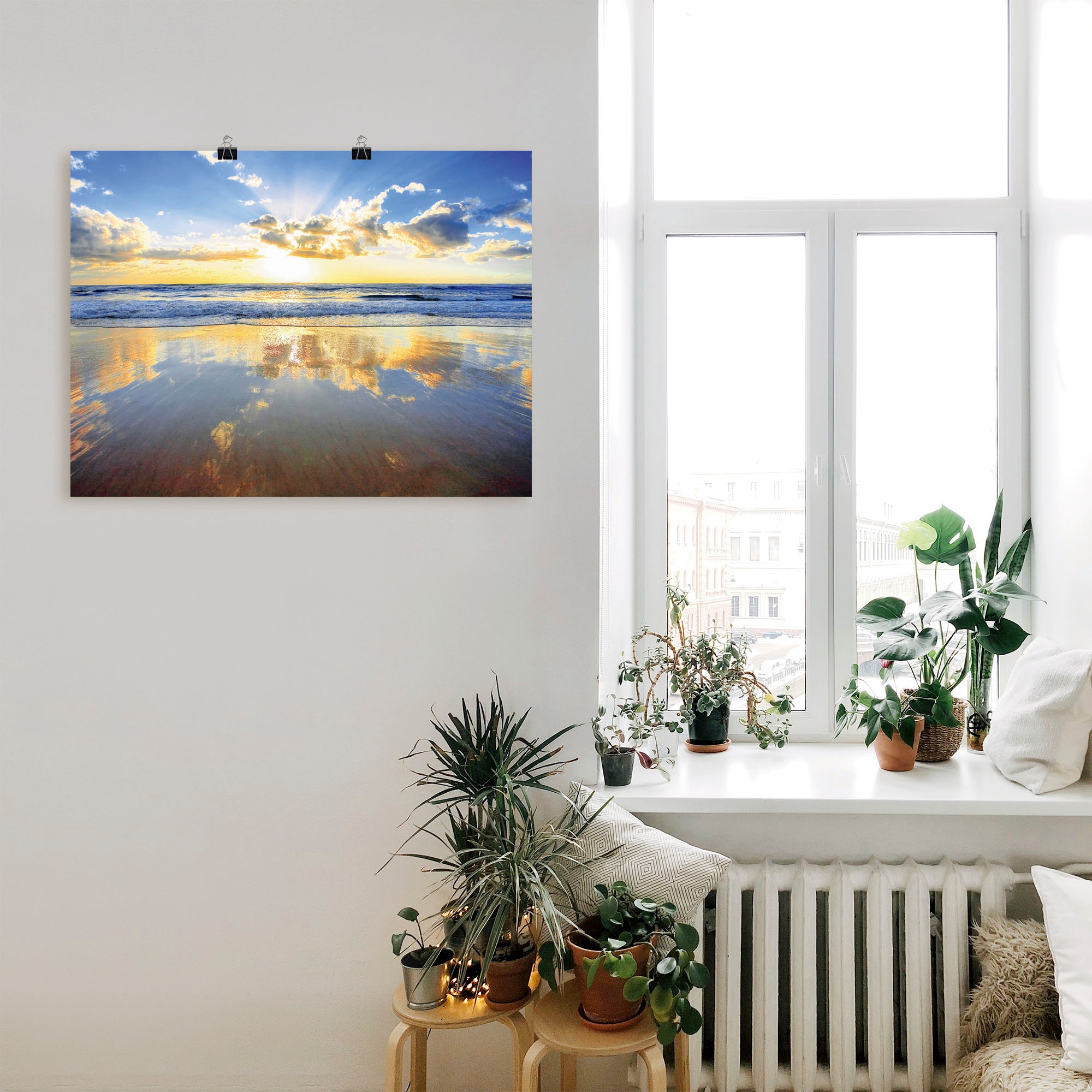 Artland Wandbild »Sonnenaufgang über dem Ozean«, Himmel, (1 St.), als Alubild, Outdoorbild, Leinwandbild, Poster, Wandaufkleber