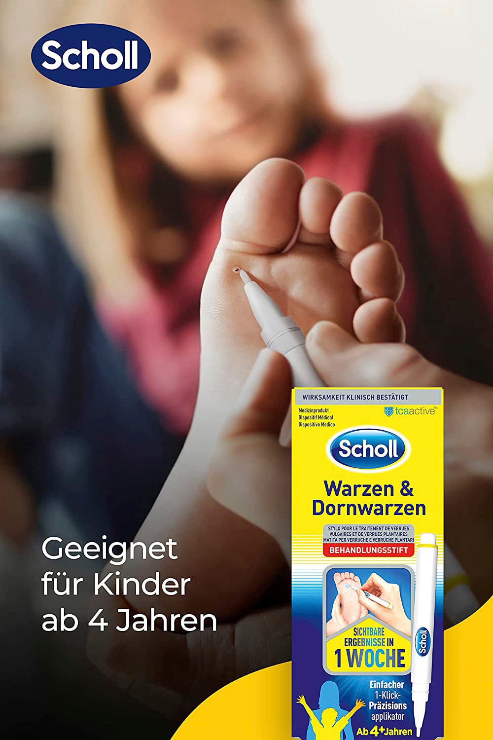 Scholl Warzen-Behandlungsstift, Warzen & Dornwarzen Behandlungsstift für Hände und Füße