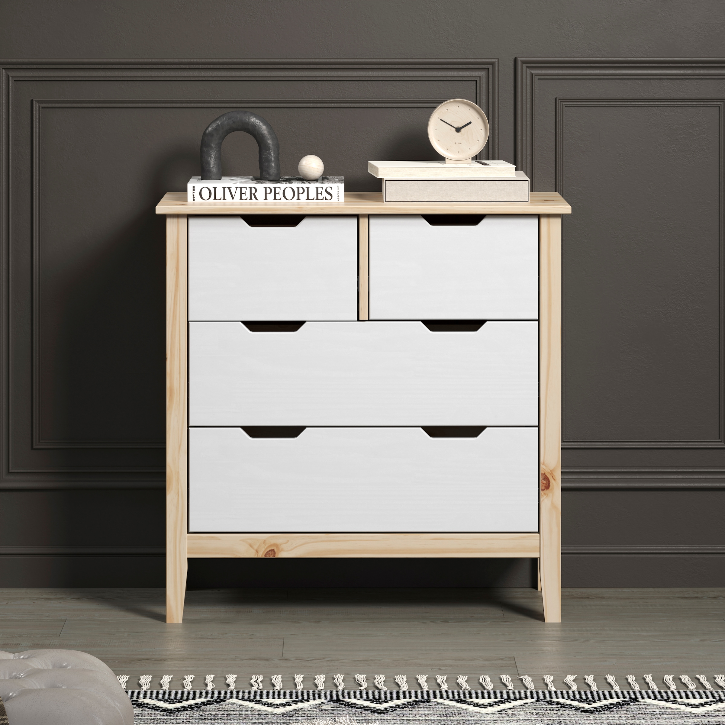 INTER-FURN Kommode »Latera«, (1 St.), Massivholz / Klarlack matt, Kiefer
