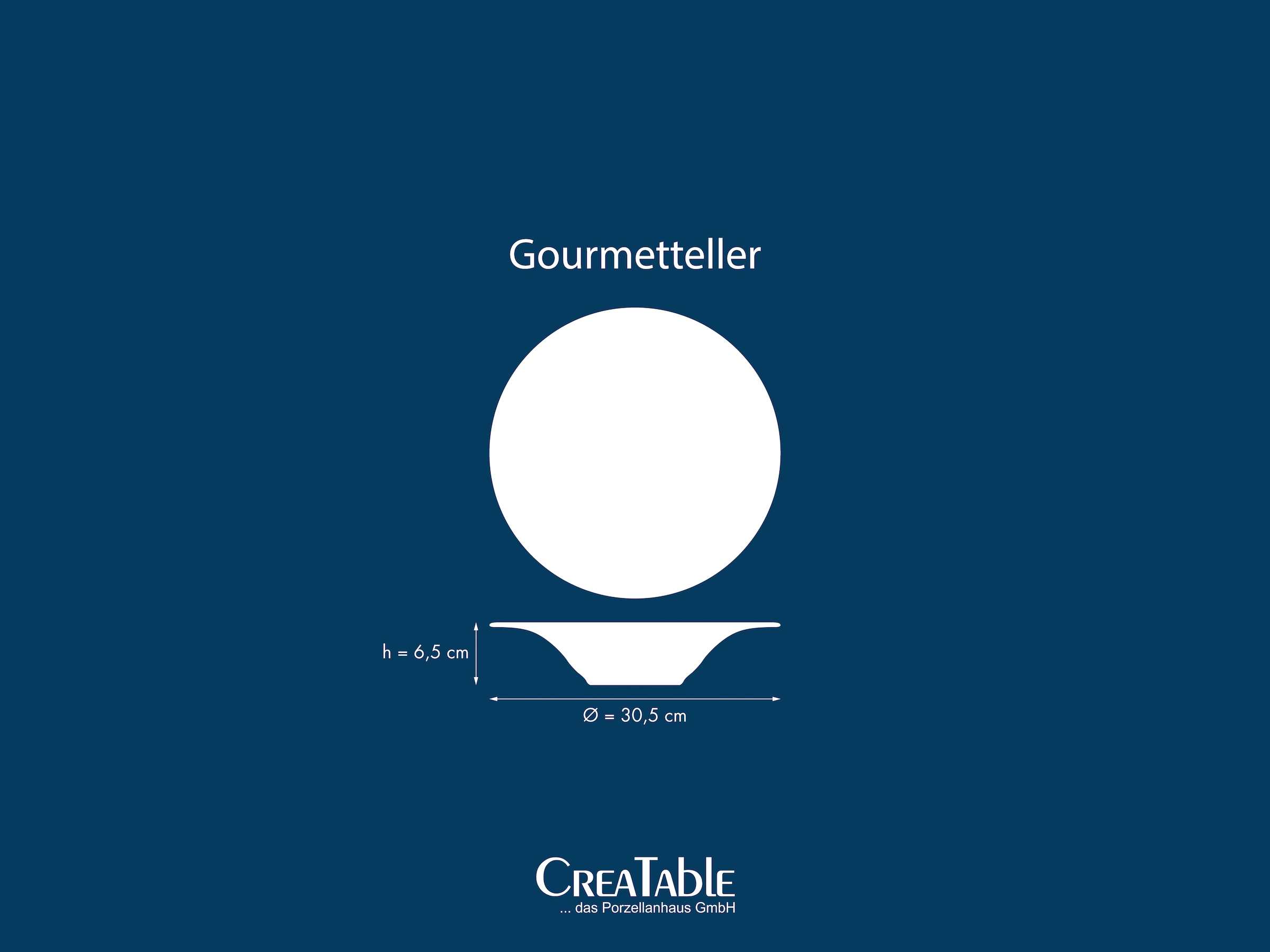 CreaTable Teller »Allegra Magic, Gourmetteller, 4-tlg.« Moderne Coupeform, Reaktivglasur