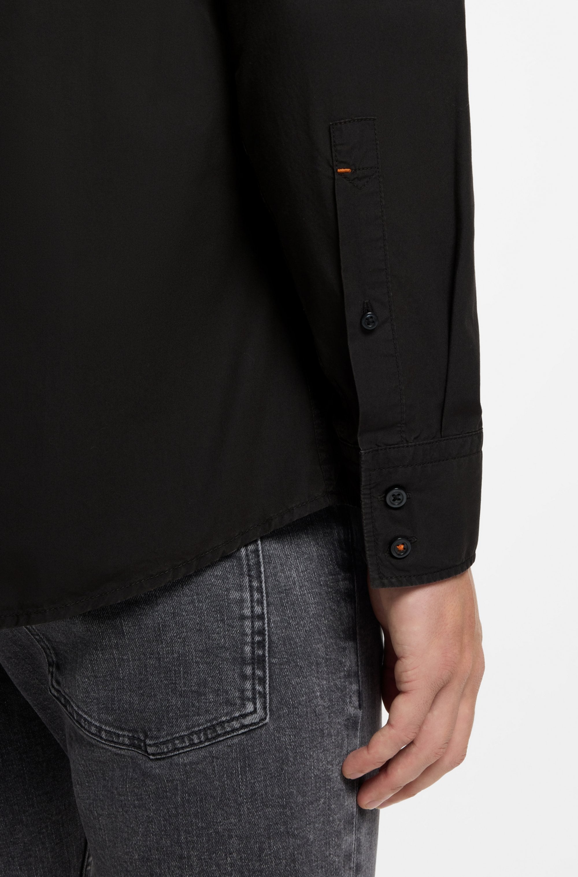 BOSS ORANGE Langarmhemd »Relegant« mit BOSS Stickerei