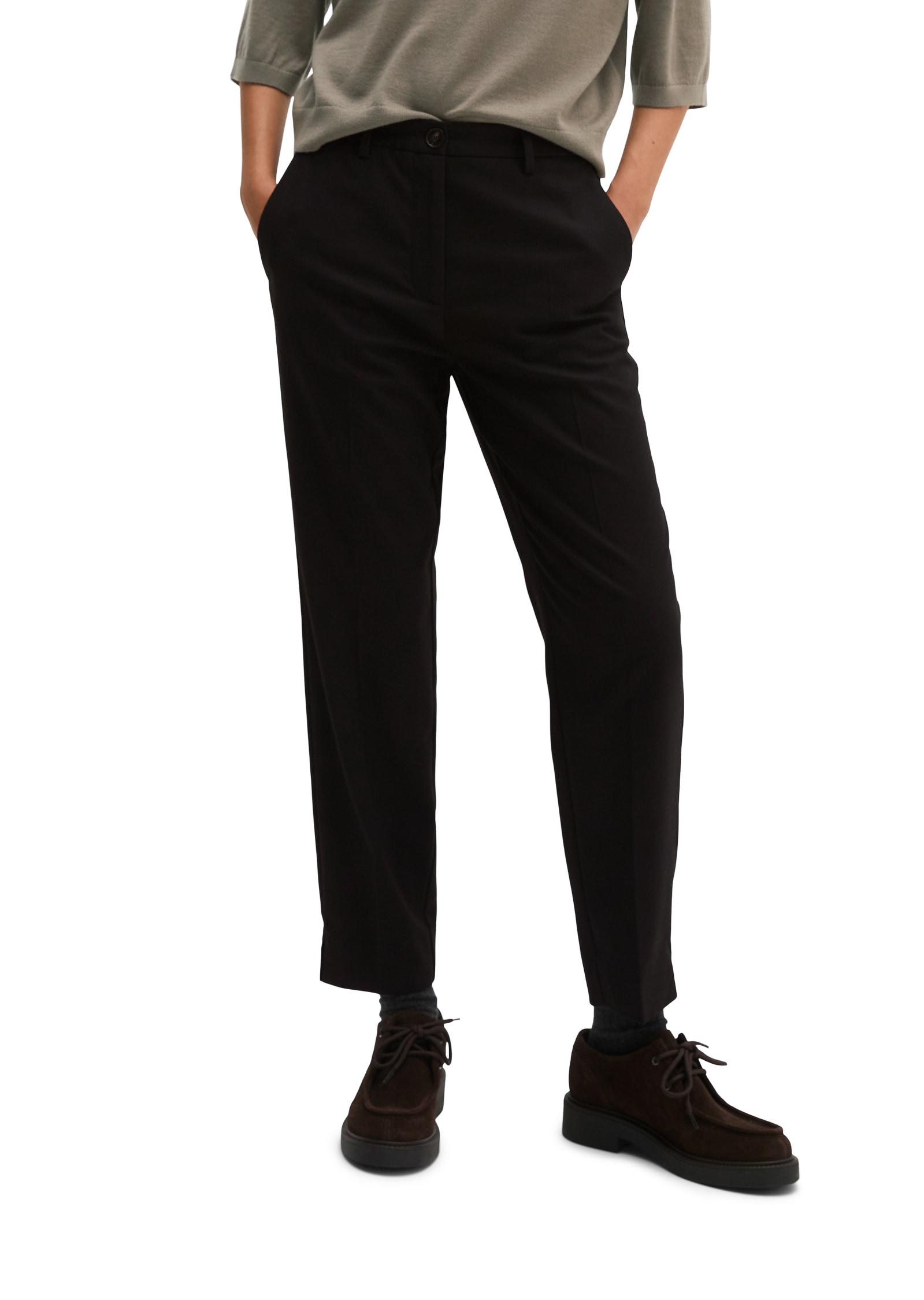 Marc O'Polo Stoffhose »MALIN SLIM«  mit geschlitztem Saum, Slim Fit
