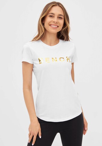 Bench. T-Shirt, minimalistisches Logodesign im Metallic Print kaufen