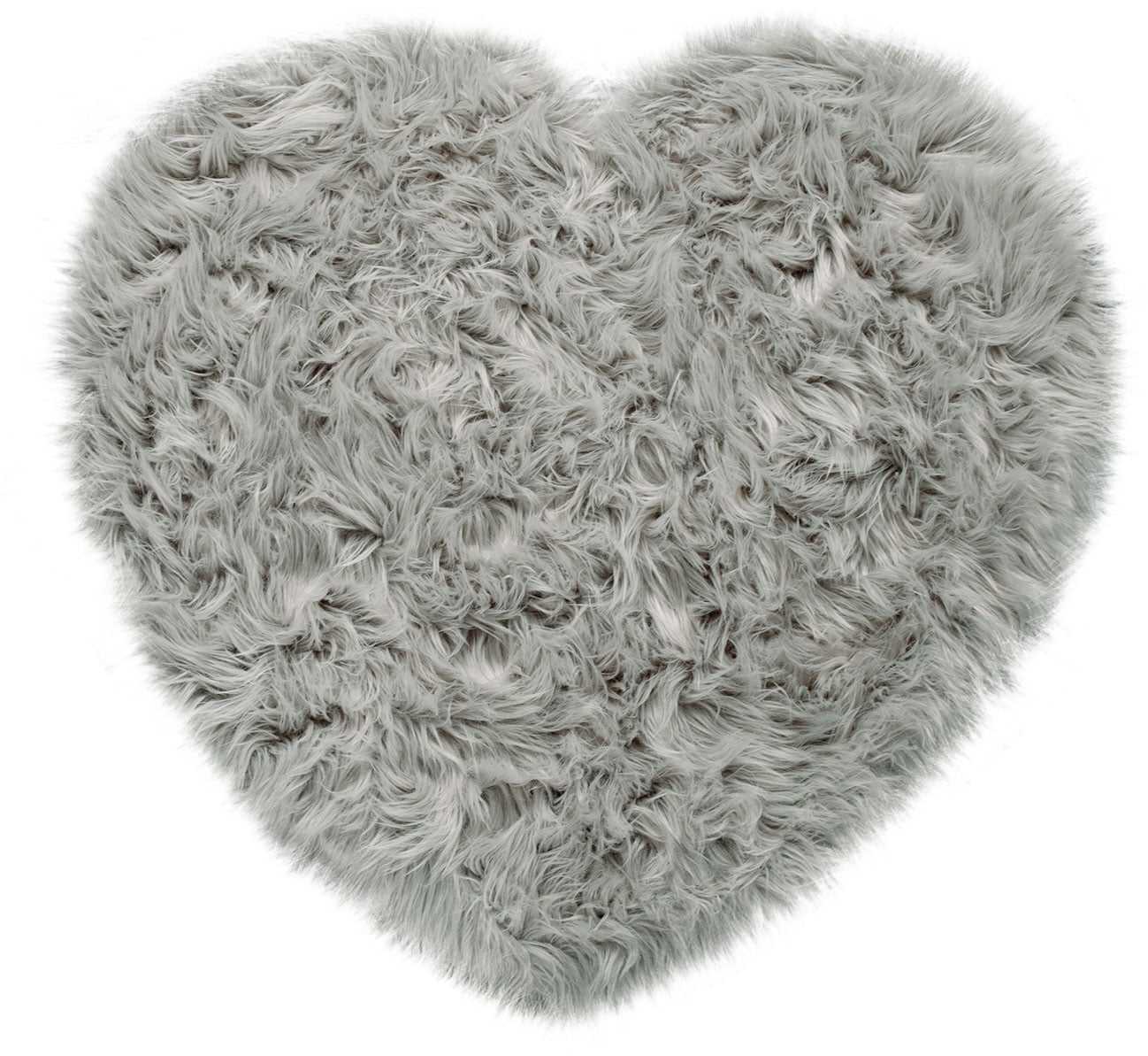 Paco Home Fellteppich »Playa 960« herzförmig 64 mm Höhe Kunstfell, Flokati-Optik, Hochflor, weich und flauschig, Uni-Farben