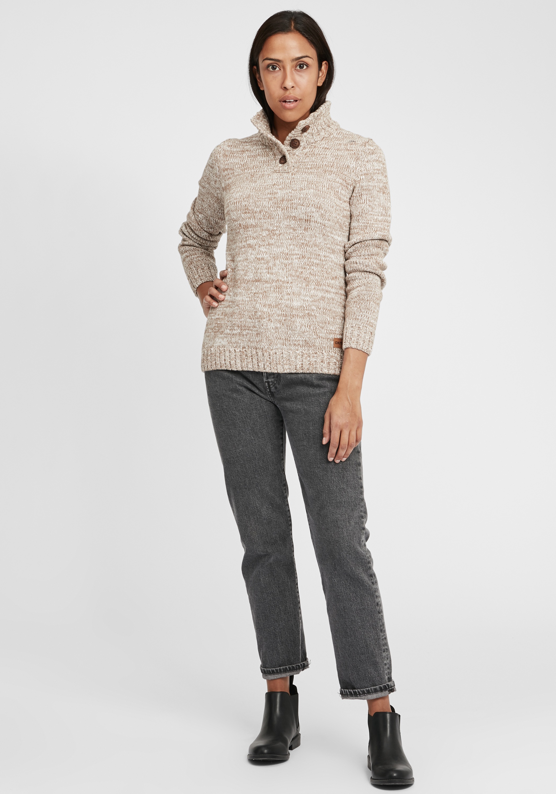 OXMO Strickfleece-Pullover »Strickpullover OXPhiklicita«