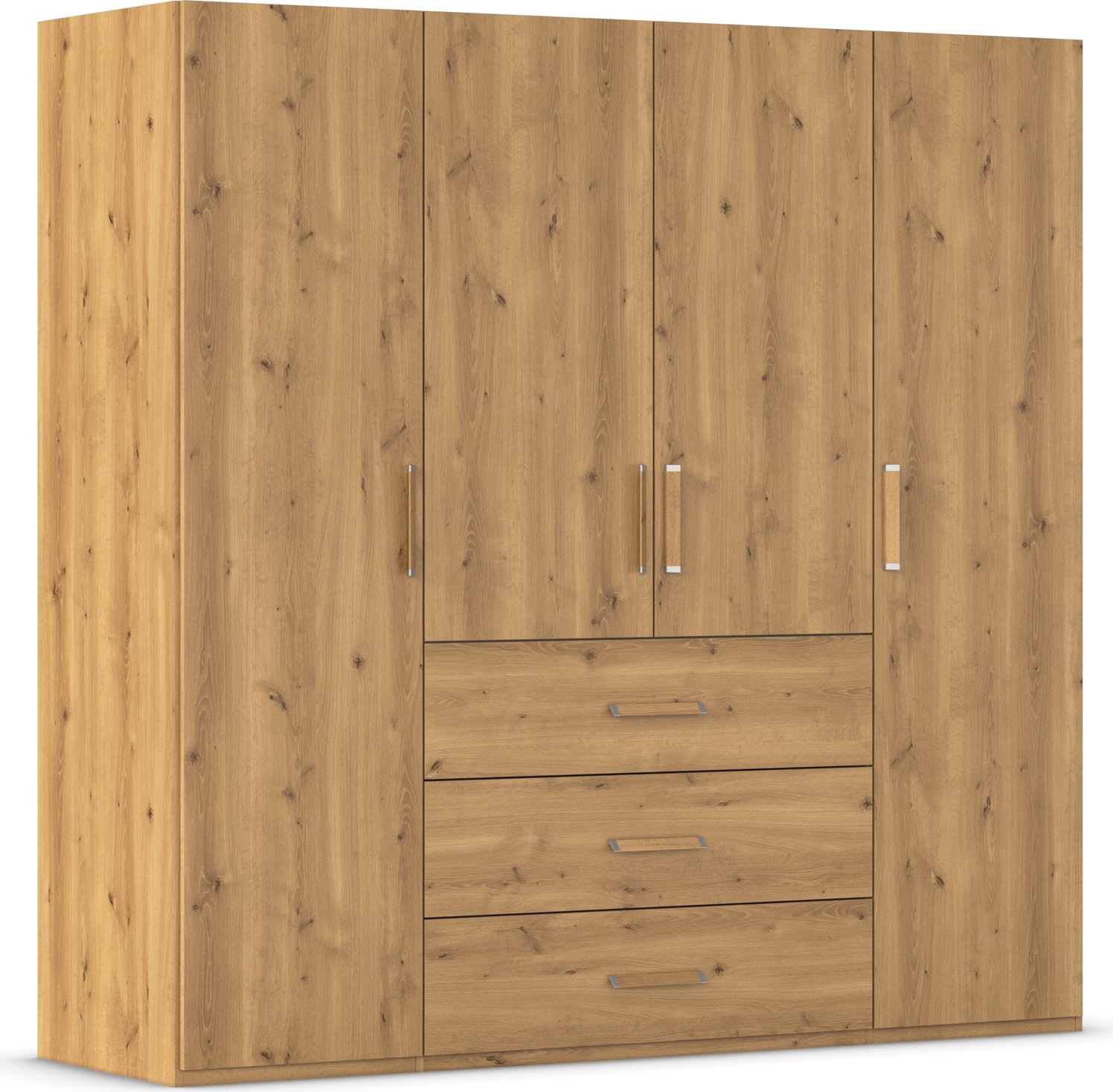 rauch Drehtürenschrank »Kleiderschrank Schrank Garderobe Schlafzimmerschrank EVELYN«, (in 2 Höhen 197 oder 210 cm erhältlich), in elegantem Stil mit Schubladen 3 Breiten und 2 Höhen MADE IN GERMANY