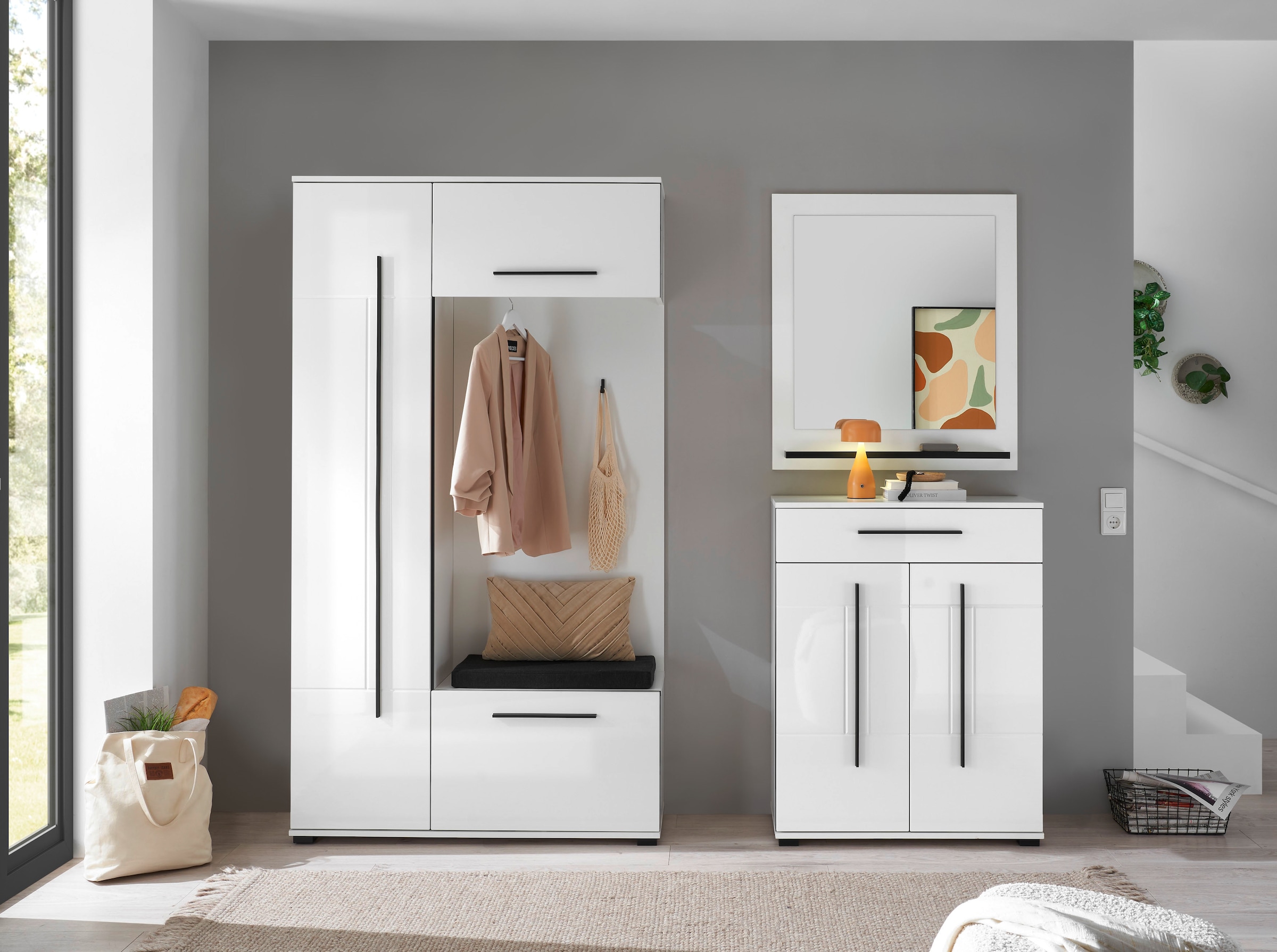 Home affaire Garderoben-Set »Cantara, moderne Garderobe, Komplettset mit viel Stauraum« Komplett-Set, 3 Stk. tlg.