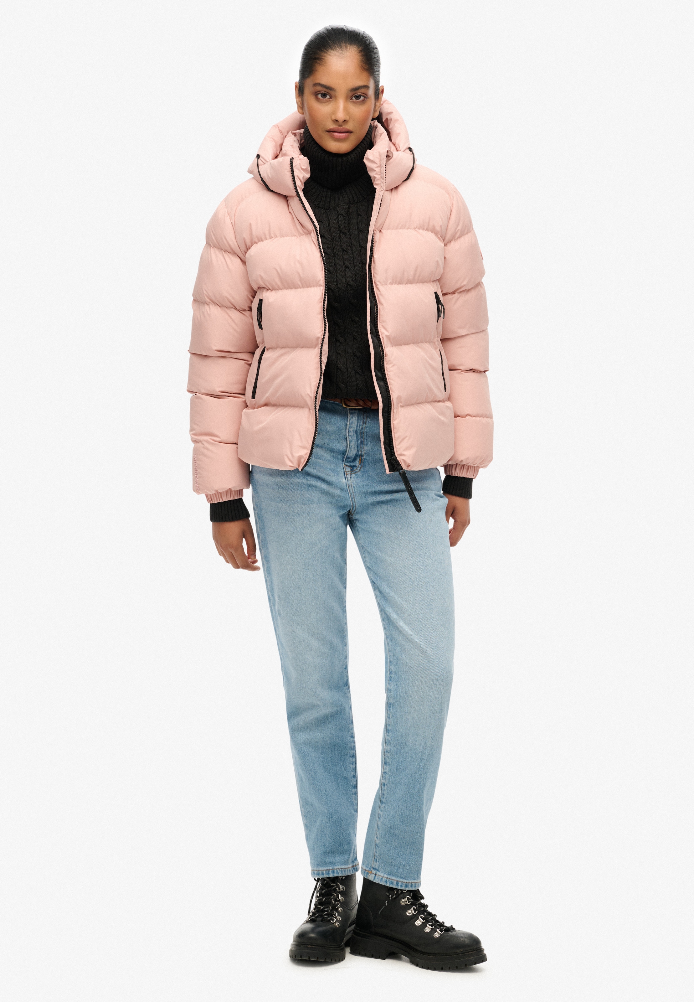 Superdry Steppjacke »HOODED SPORTS PUFFER JACKET«, mit Kapuze