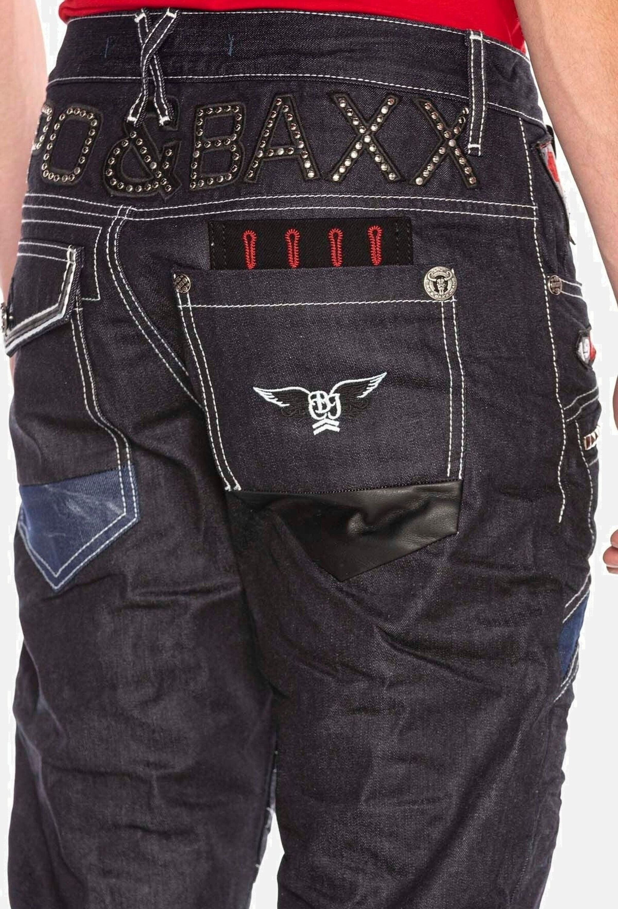 Cipo & Baxx Straight-Jeans »Cipo & Baxx Jeans DENIM« Straight Fit-Jeans im stylischen Design, CD639