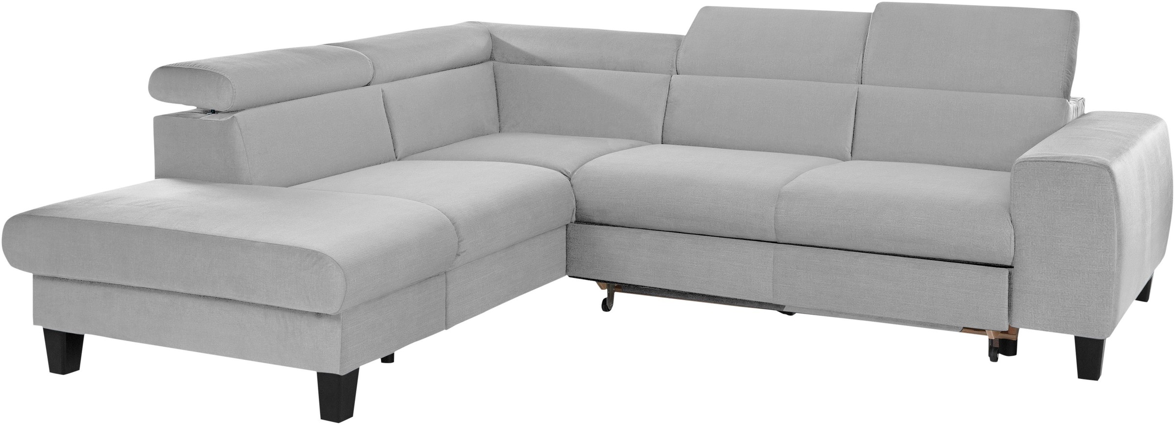 COTTA Polstergarnitur »Morven L-Form«, (Set), Set bestehend aus: Ecksofa mit Kopfteilverstellung & Hocker