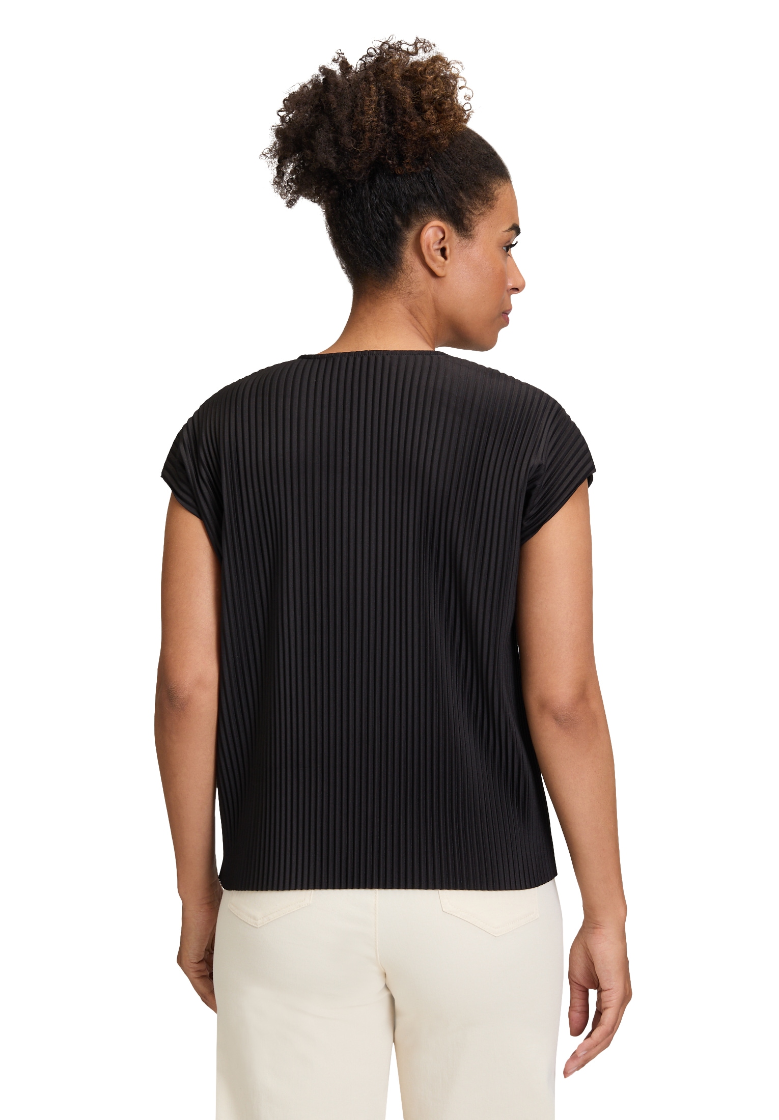 Betty&Co Kurzarmshirt »Kurzarm-Shirt mit Plissee«