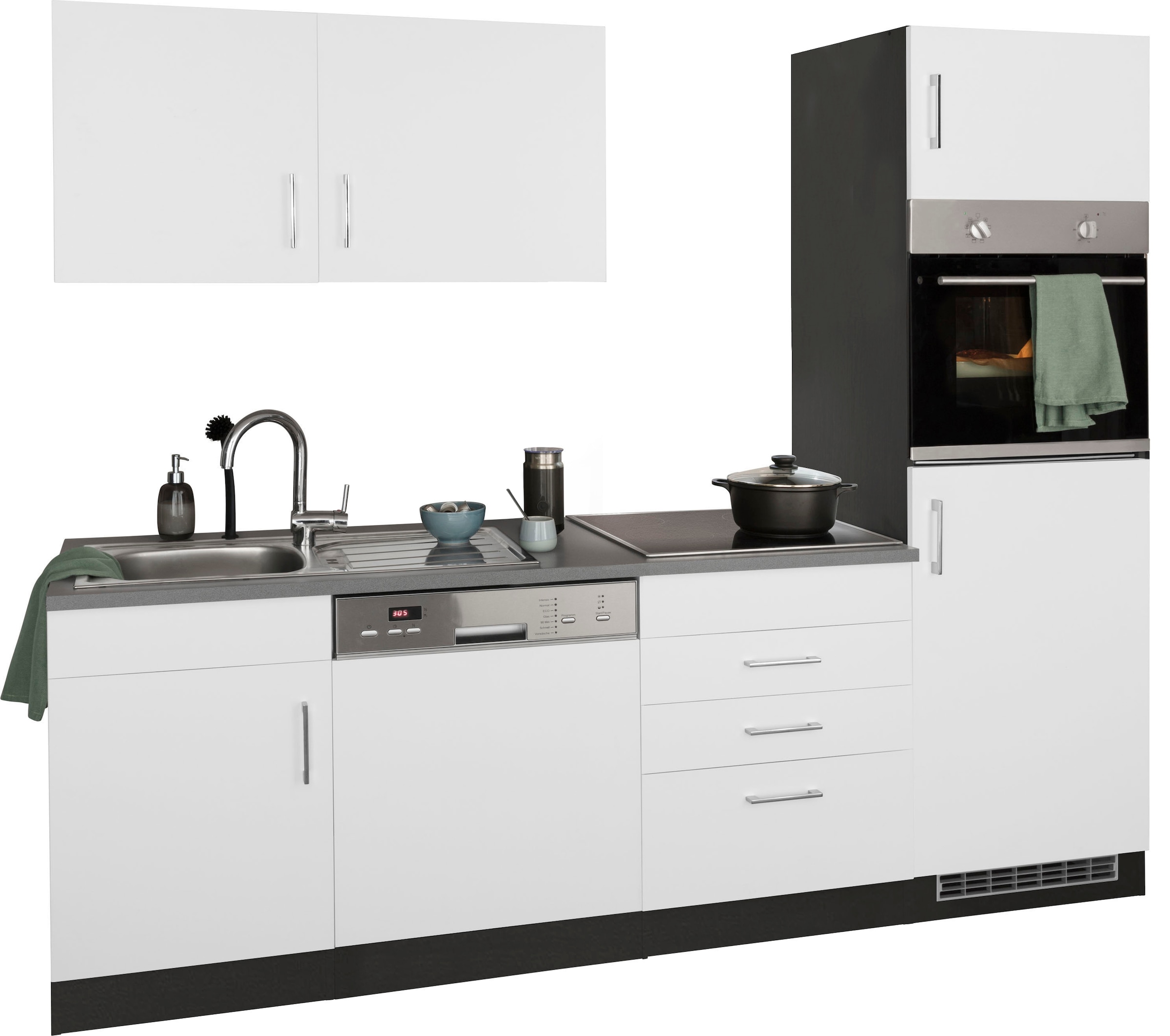 KOCHSTATION Küchenzeile »KS-Paris«, ohne E-Geräte, Breite 230 cm