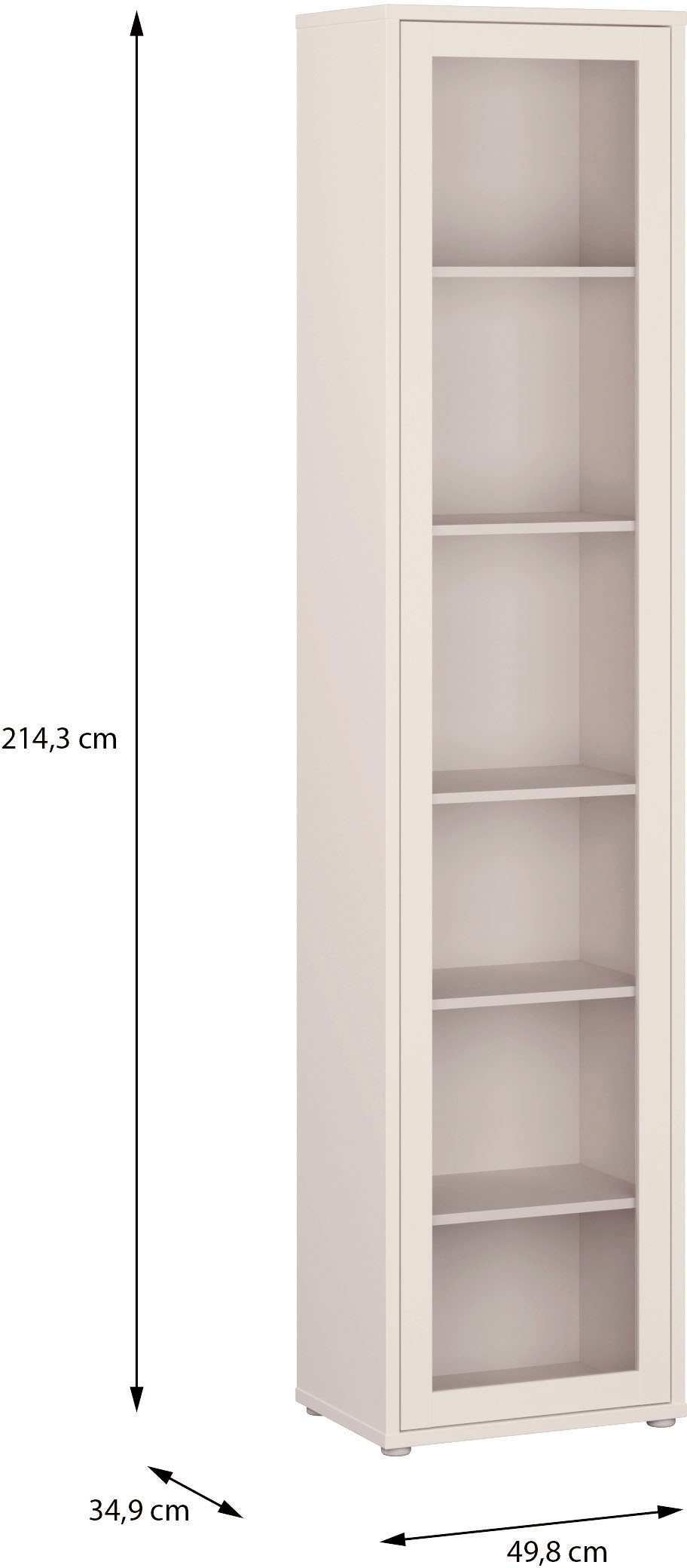 FORTE Vitrine »Alice Springs, Vitrine, Glastüre grifflos, 2 Ausführungen« Grifflos, Push to Open