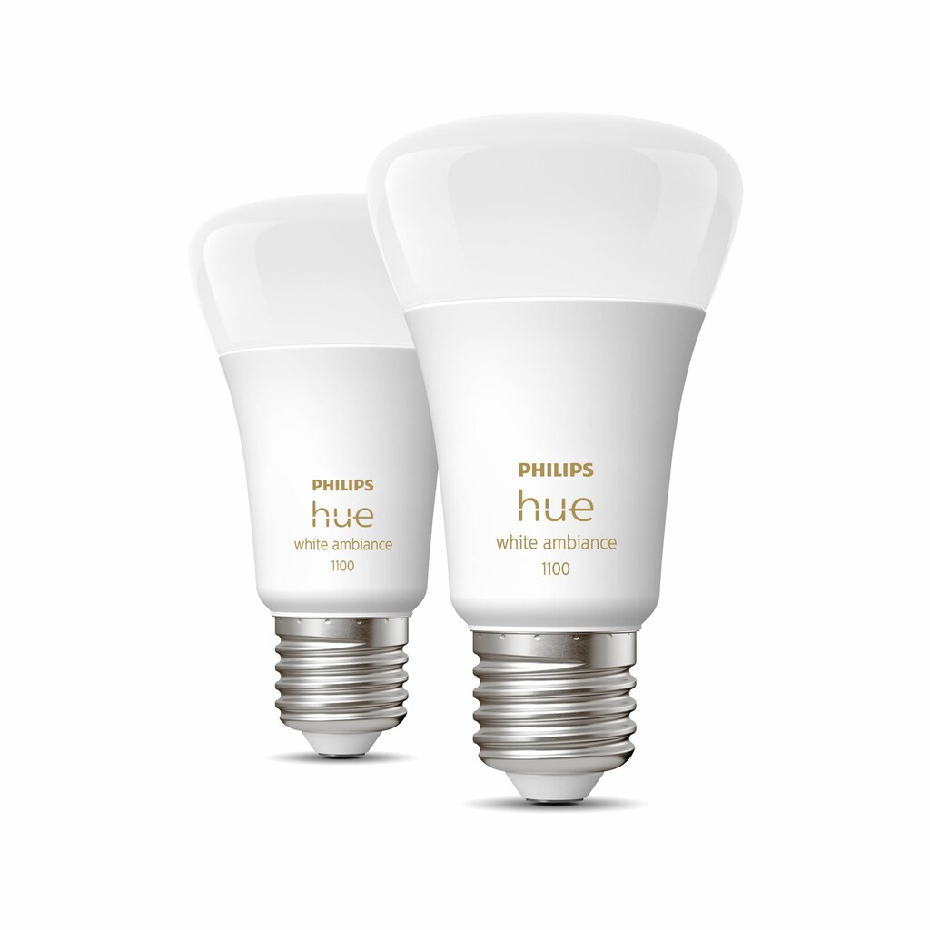 Philips Hue Smarte LED-Leuchte »White Ambiance E27 Doppelpack 2x1100«