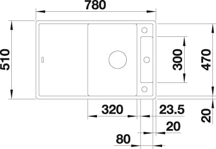 Blanco Granitspüle »AXIA III 45 S« aus SILGRANIT®, inkl. Esche-Compound-Brückenschneidbrett