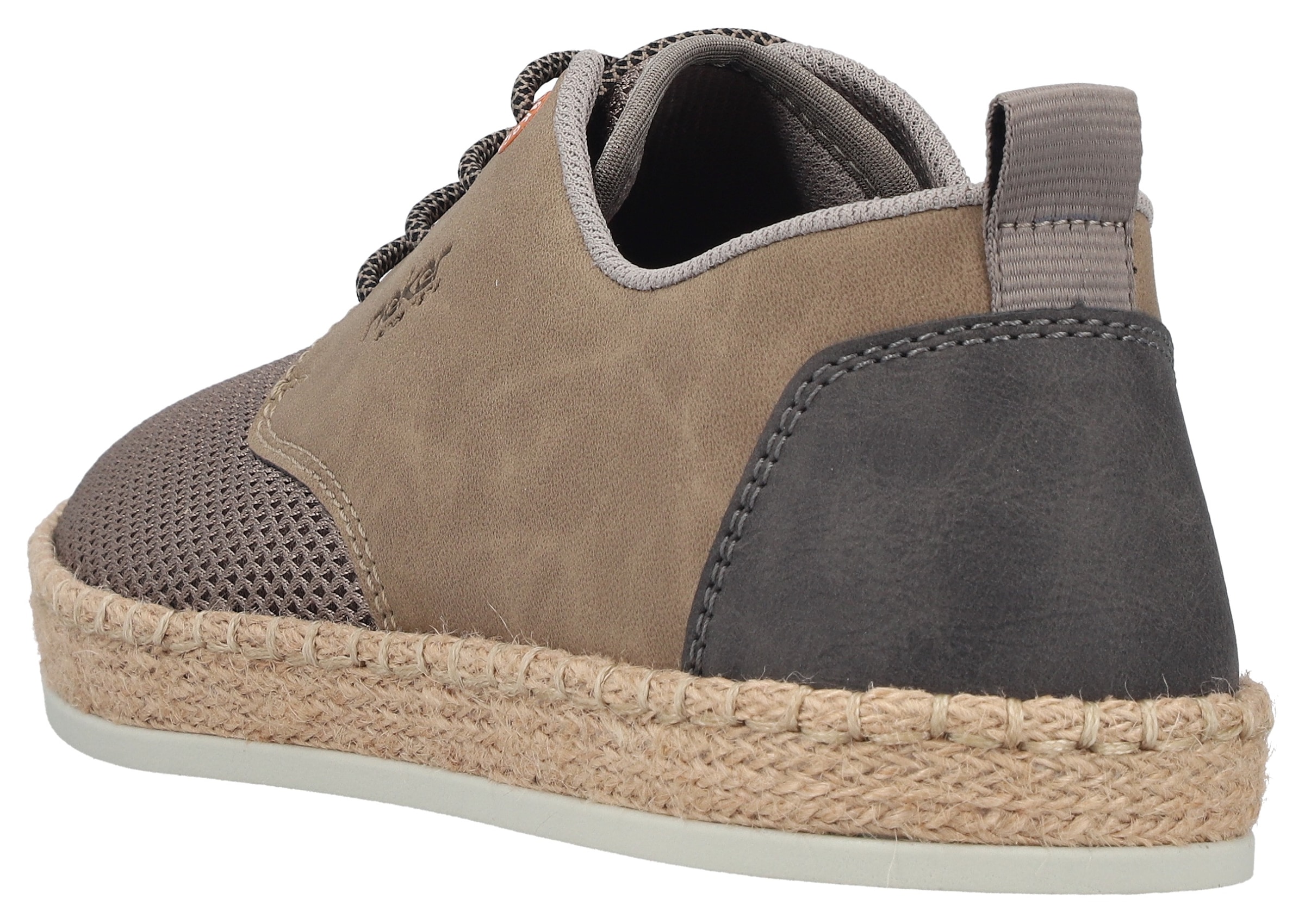 Rieker Schnürschuh  Halbschuh, Sneaker, Schnürer mit Bastumrahmung an der Laufsohle